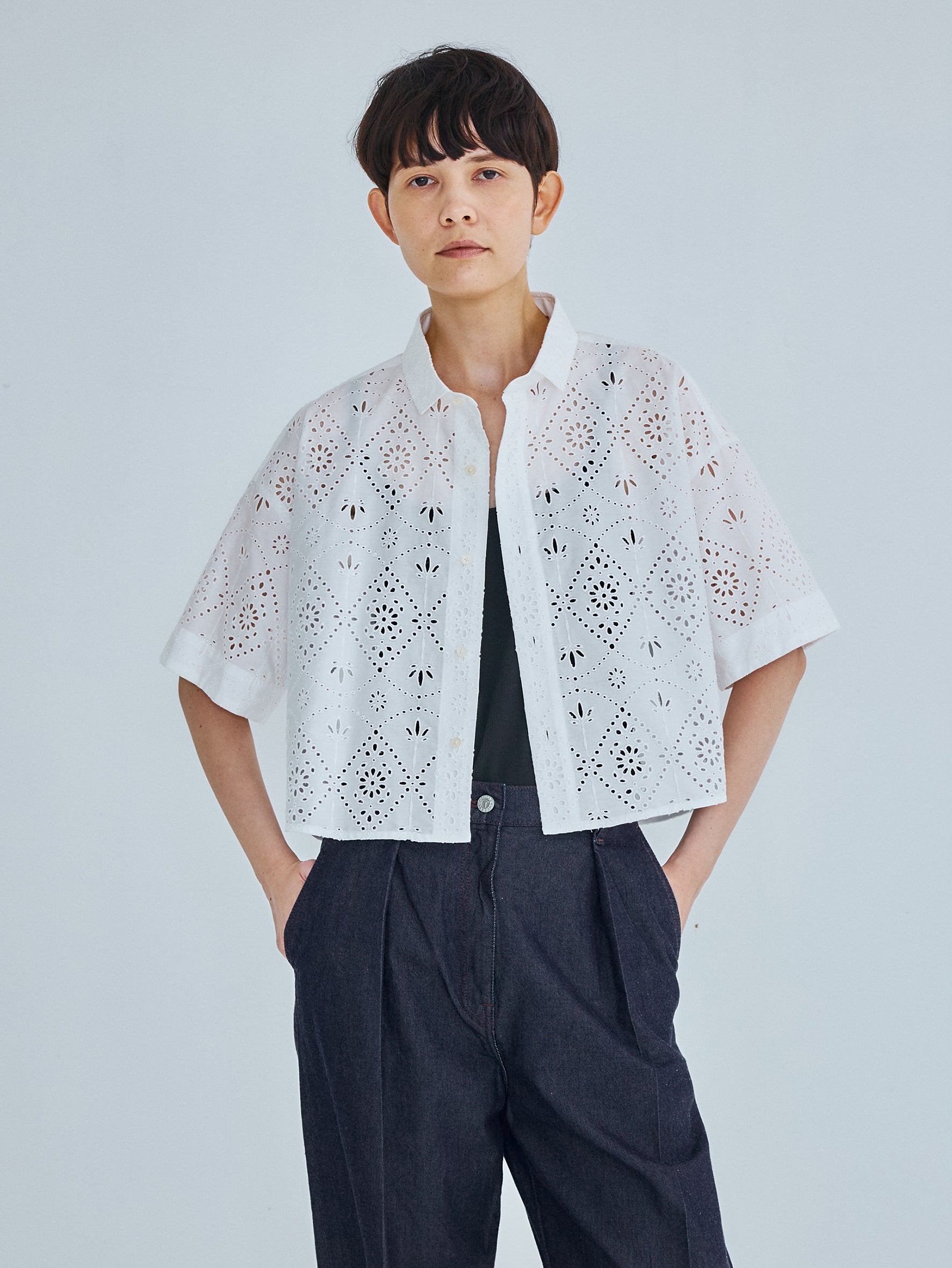 レース半袖シャツ TBFS-122