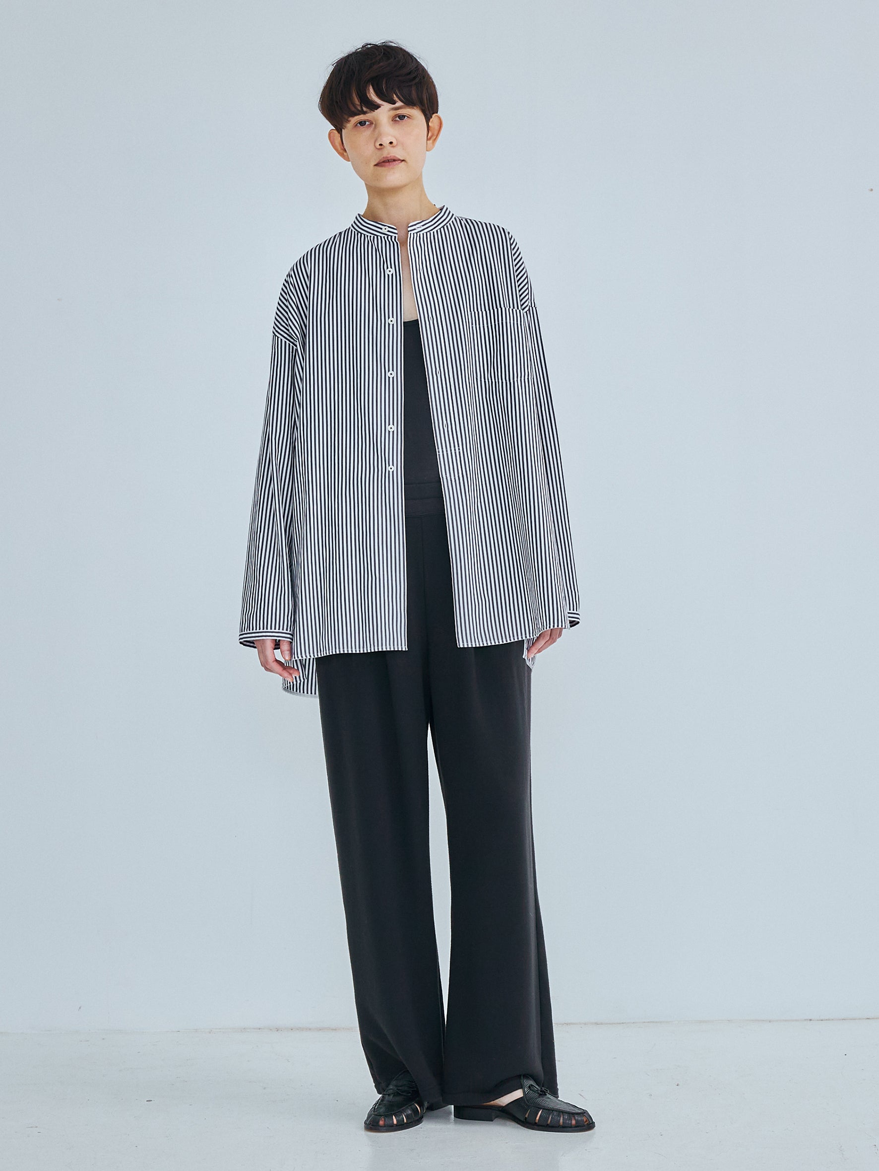 ノーカラースクエアビッグシャツuni TBFS-013