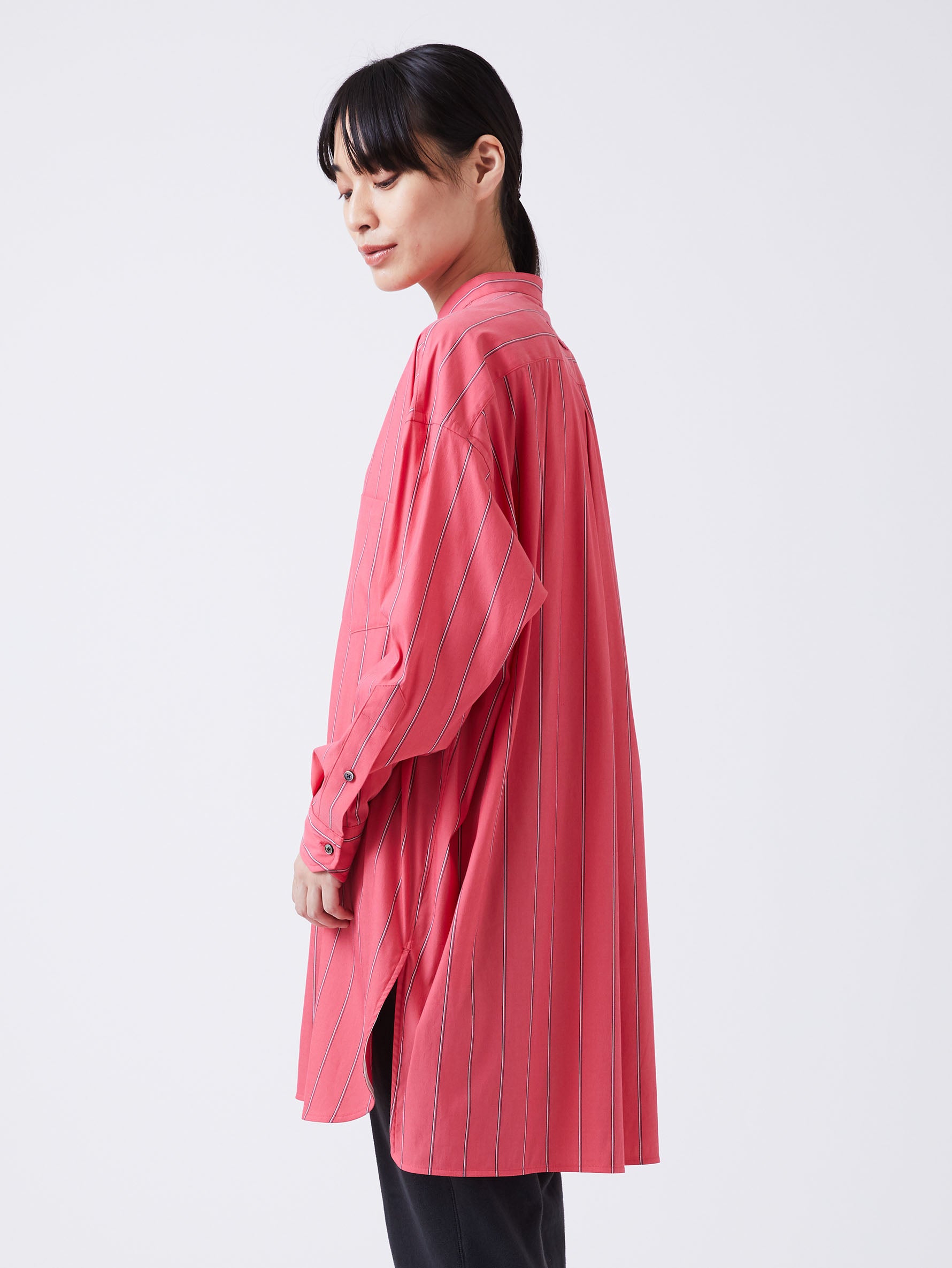 ピン付きノーカラーチュニック/TBBS-013