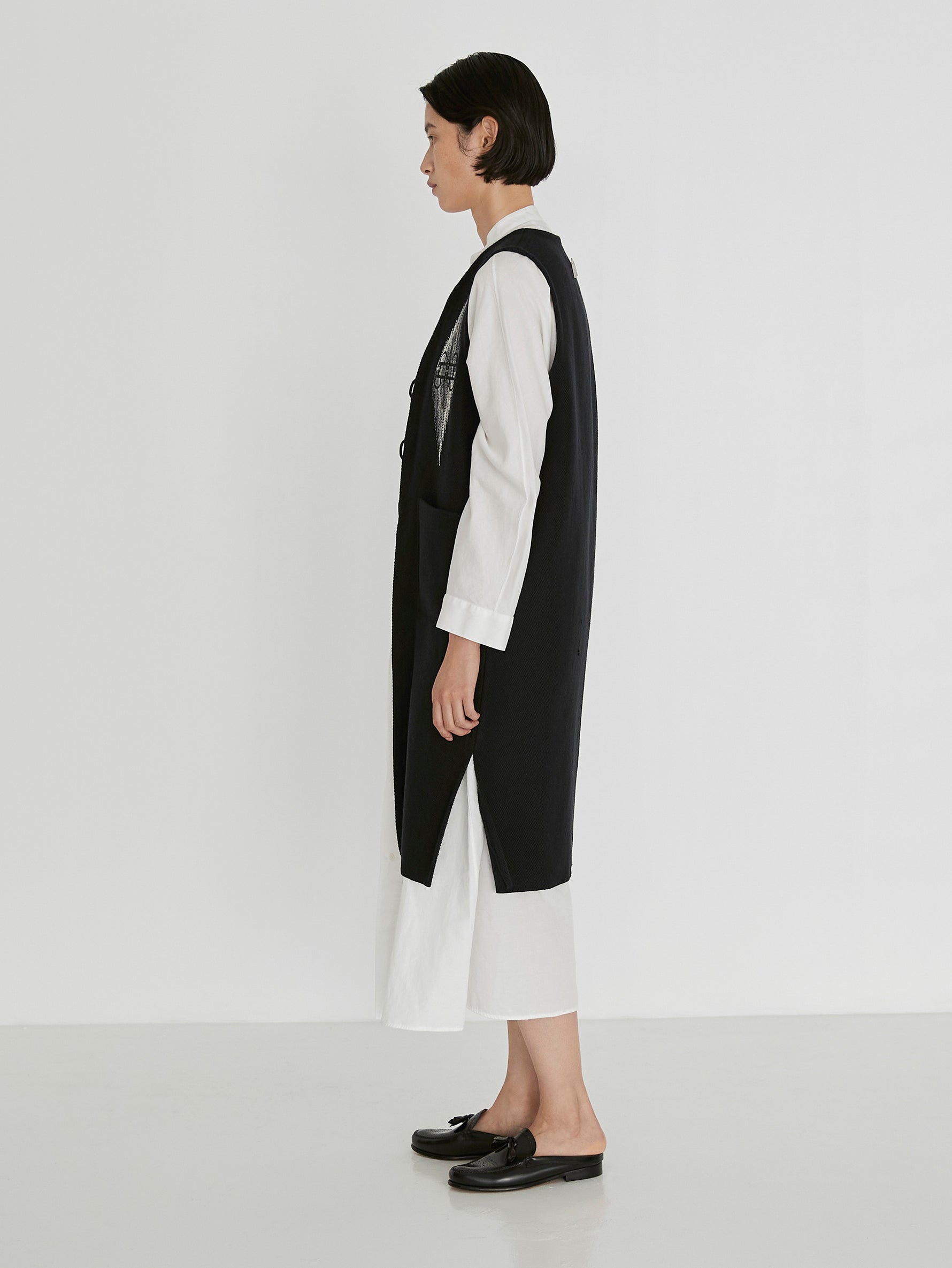 ネイティブ柄ロングベスト/TBDS-092