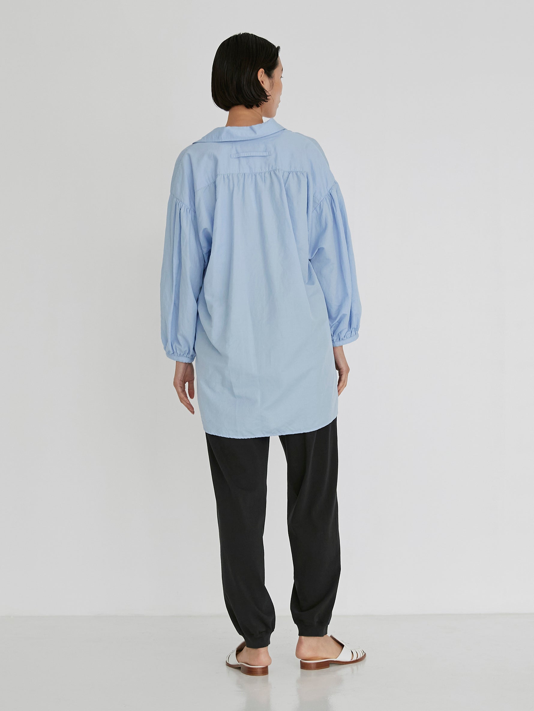 コットンリネンレースアップシャツ/TBDS-022