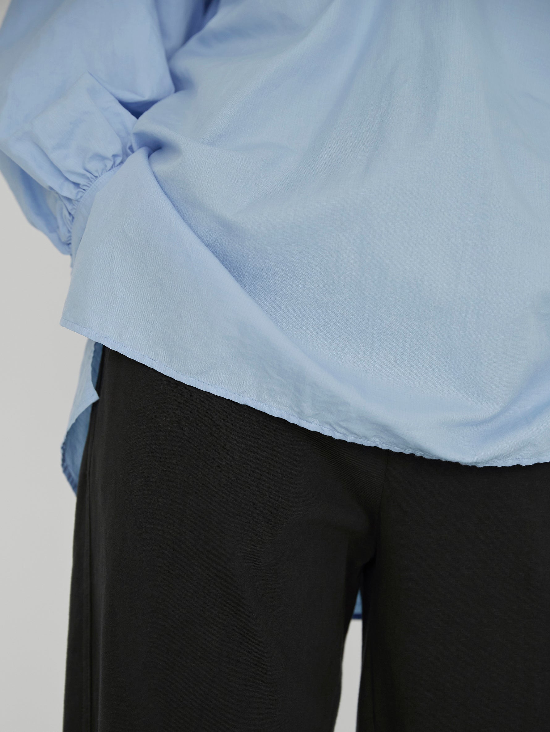 コットンリネンレースアップシャツ/TBDS-022