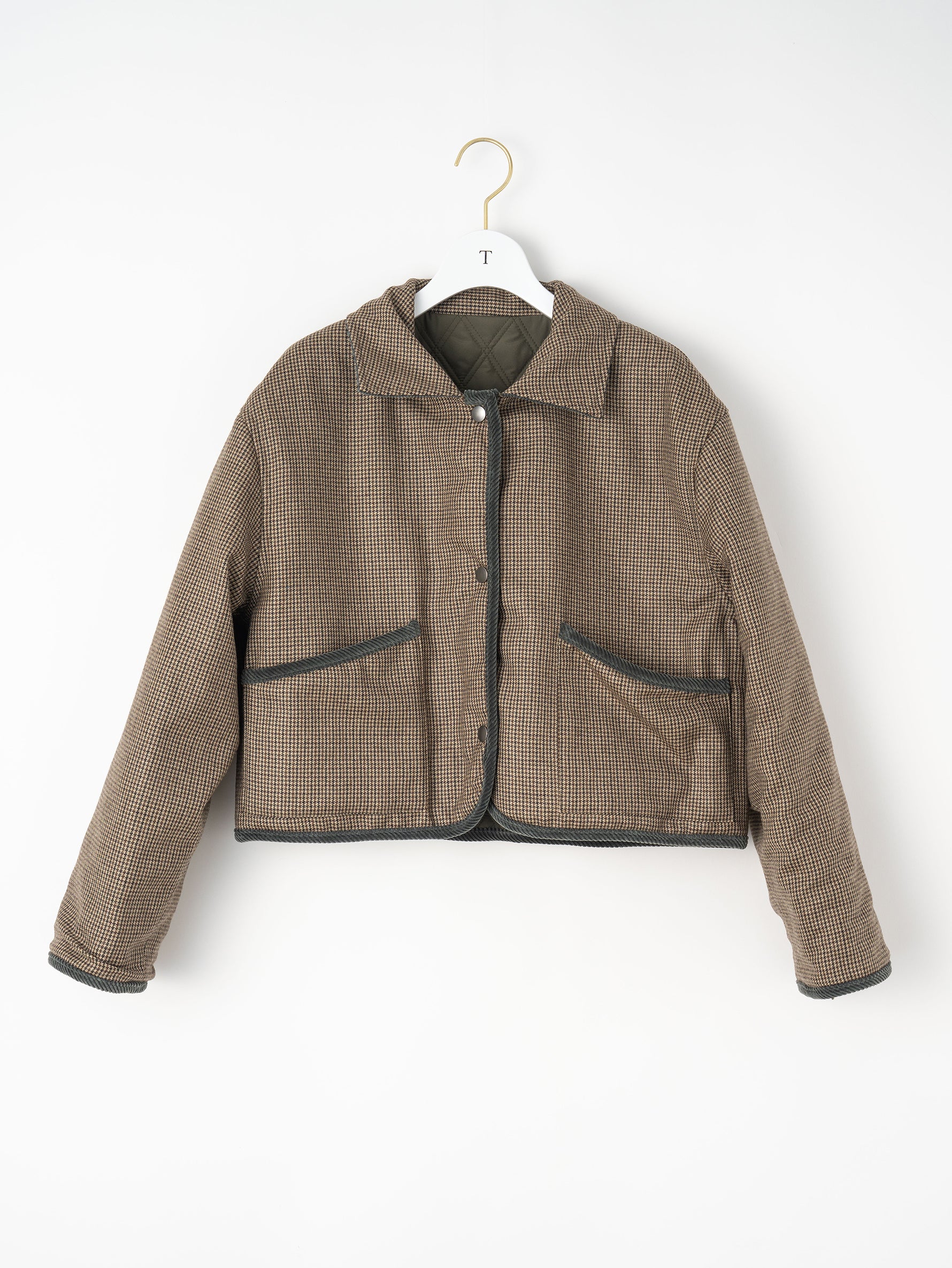 リバーシブルキルティングショートジャケット/TBEA-031