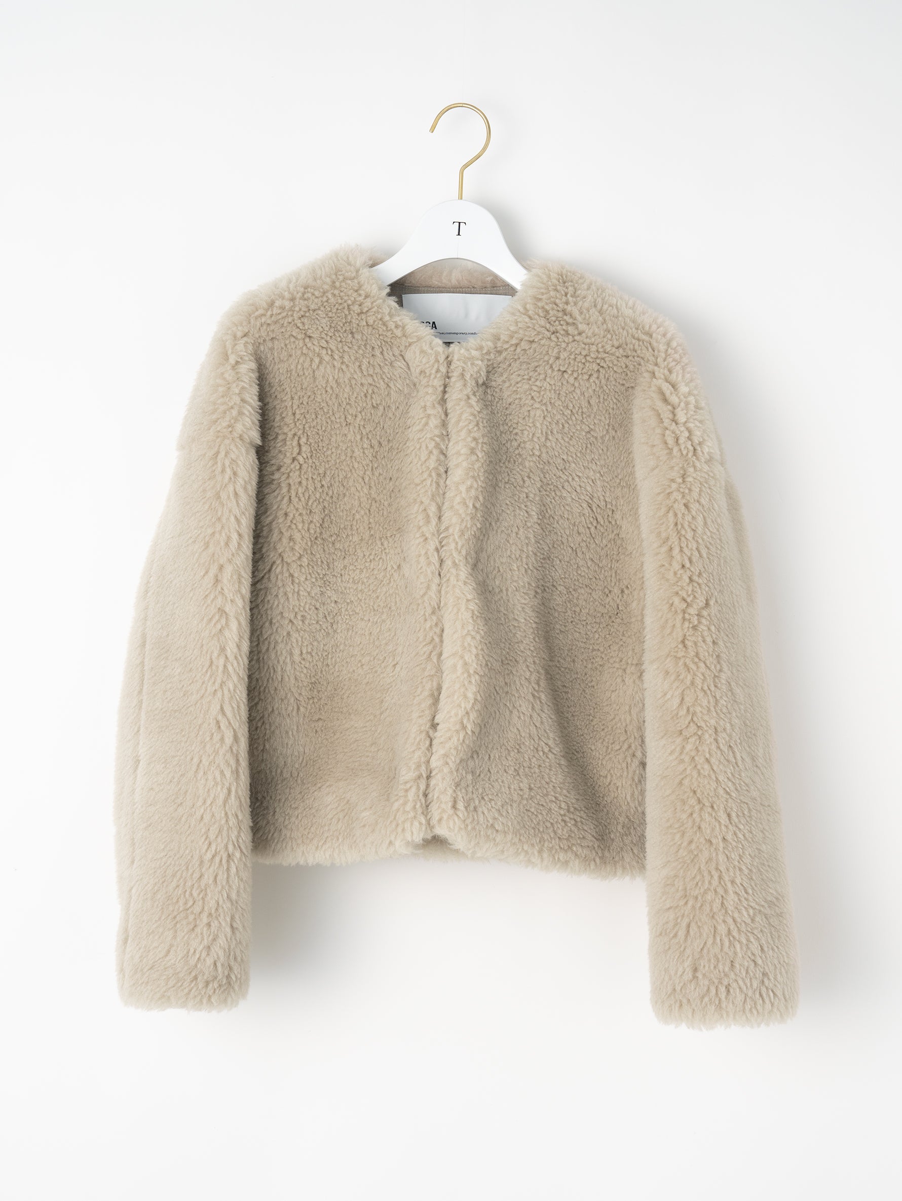 ウールファーショートコート/TBEA-082