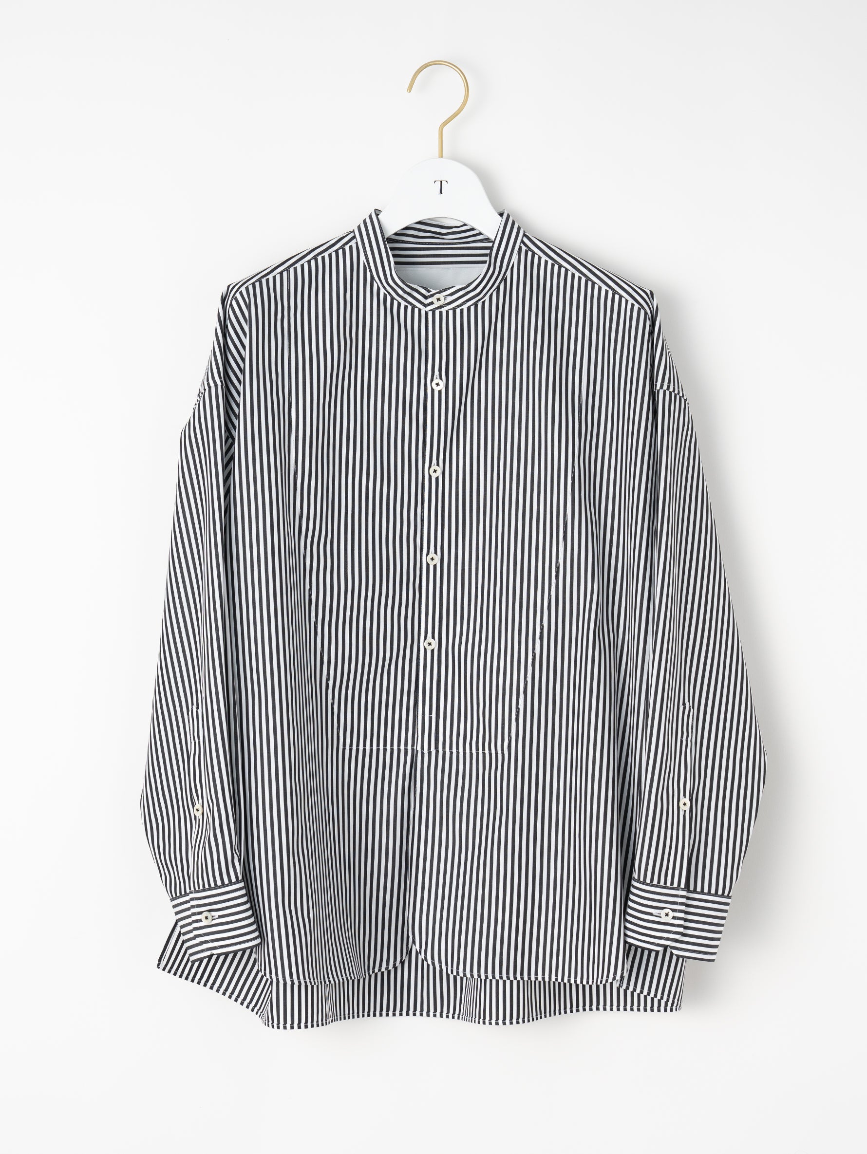 ノーカラービブヨークシャツ/TBEA-102