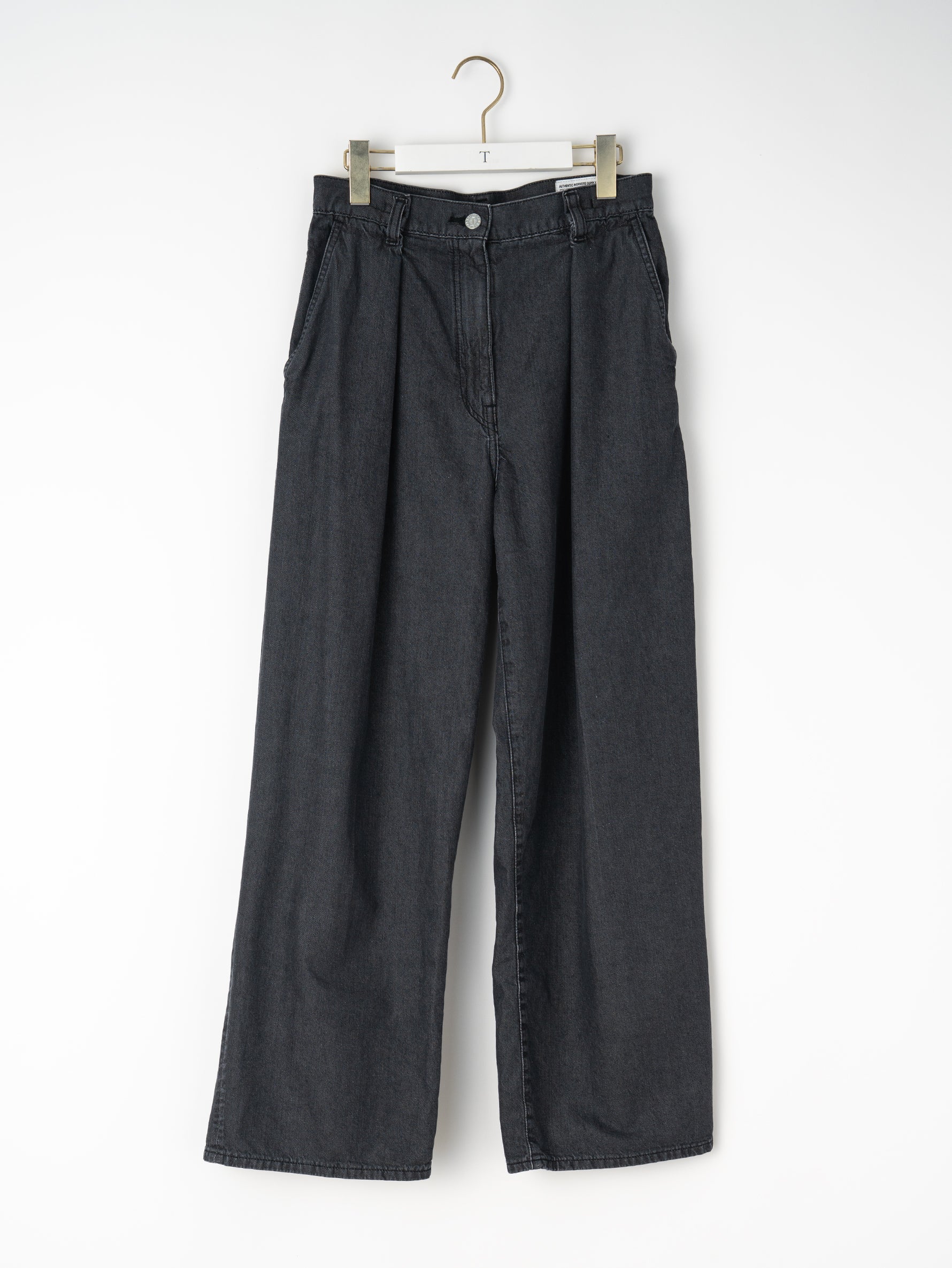 ライトデニムタックワイドパンツ/TBEA-171