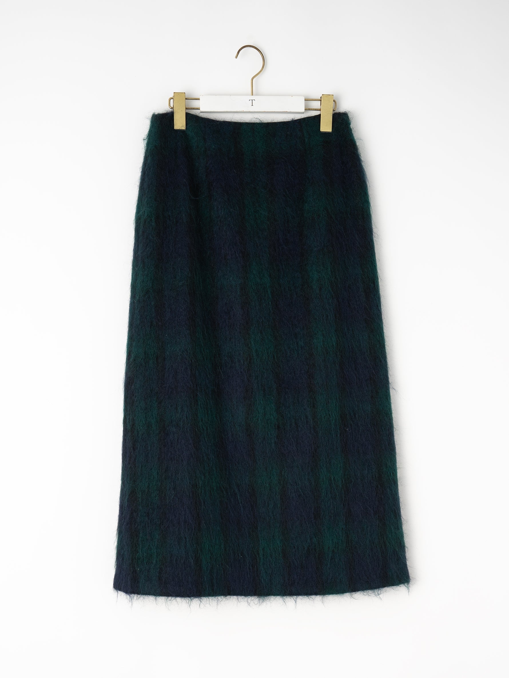 チェックシャギータイトスカート/TBEA-253