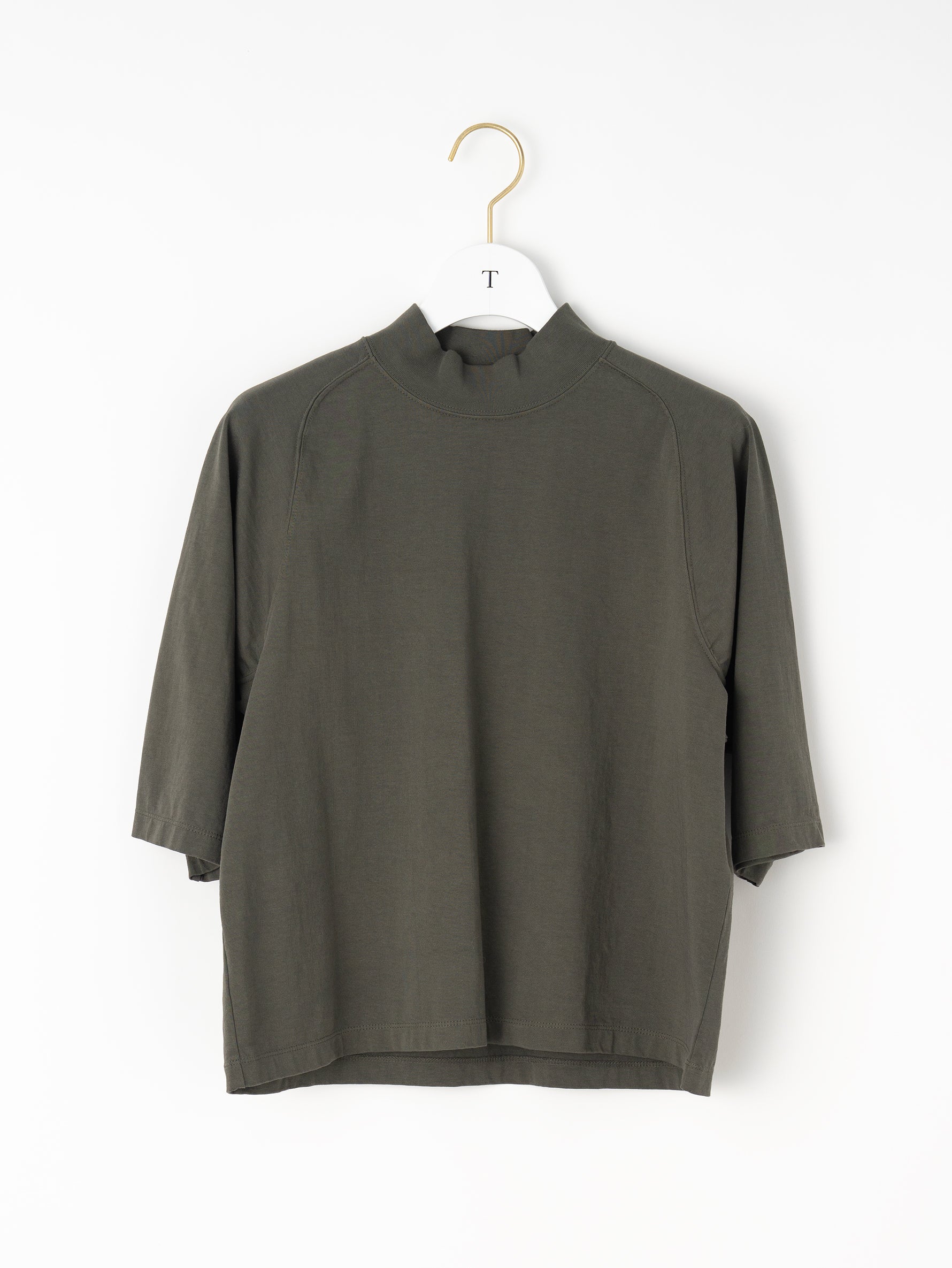 エンブロイダリーハイネックTシャツ/TBEA-282