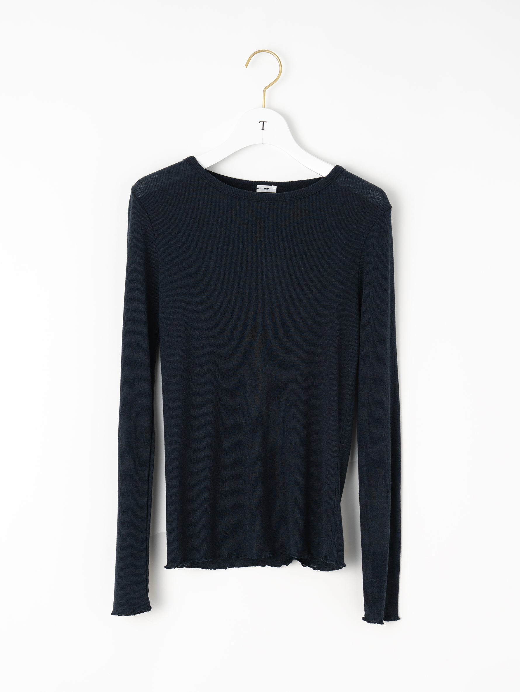 ウールシルククルーネックプルオーバー/TBEA-292