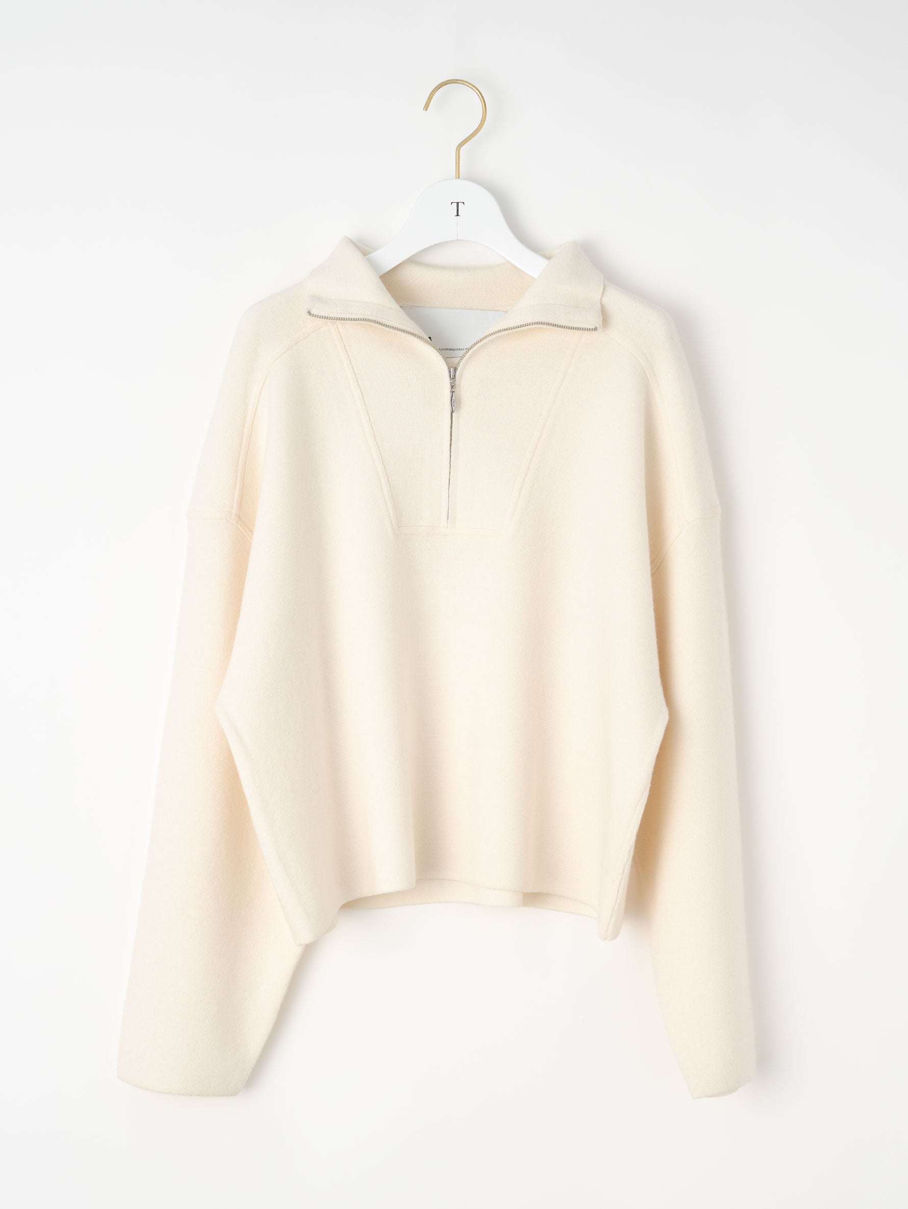 ミラノリブハーフジッププルオーバー/TBEA-321