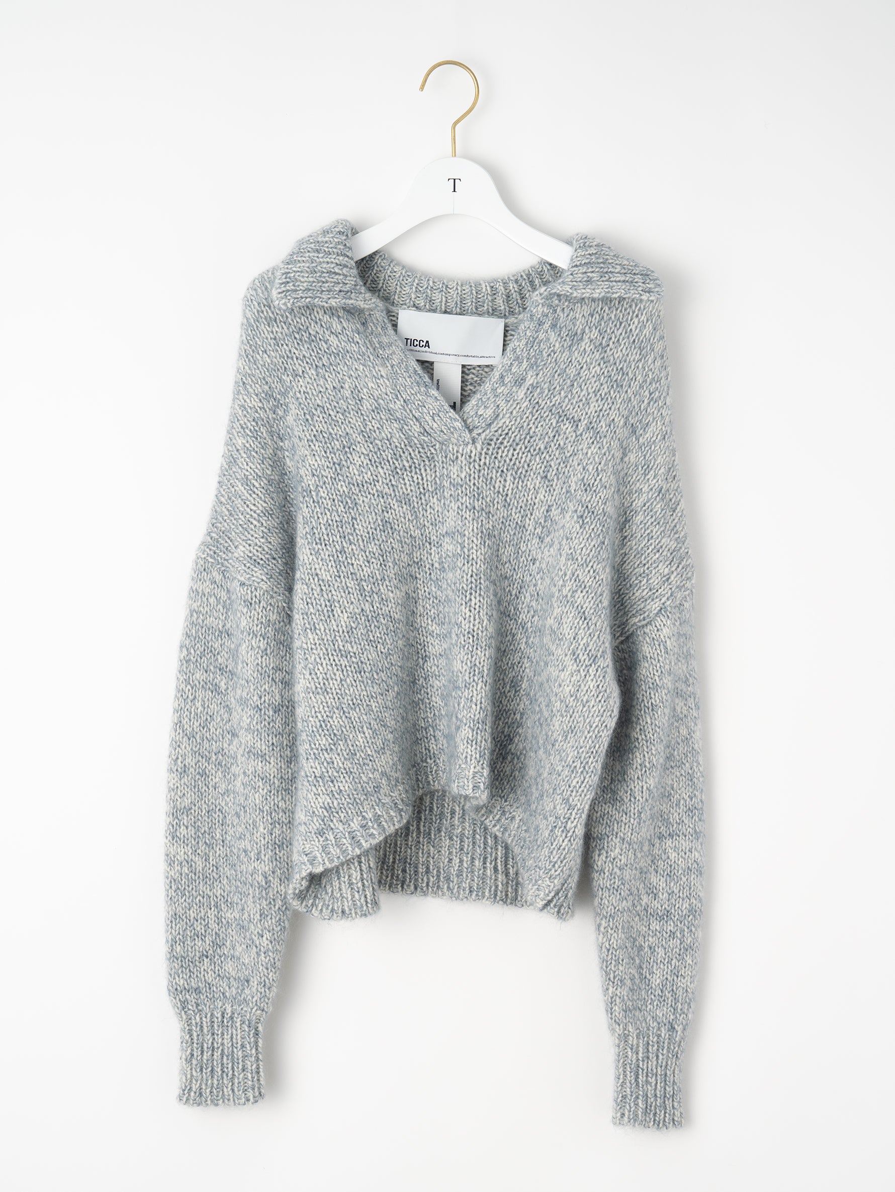 ウールカシミヤスキッパープルオーバー/TBEA-332