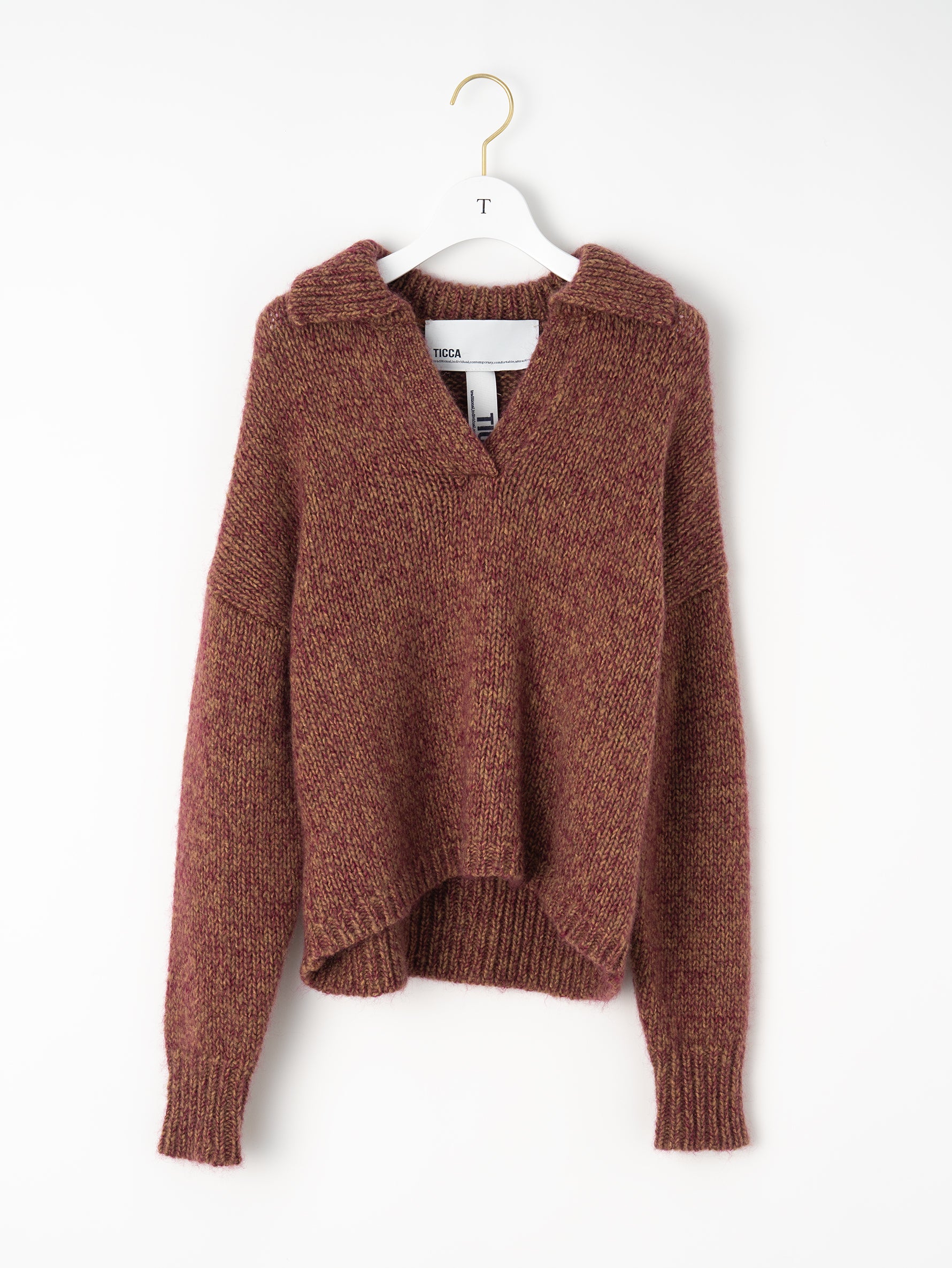 ウールカシミヤスキッパープルオーバー/TBEA-332