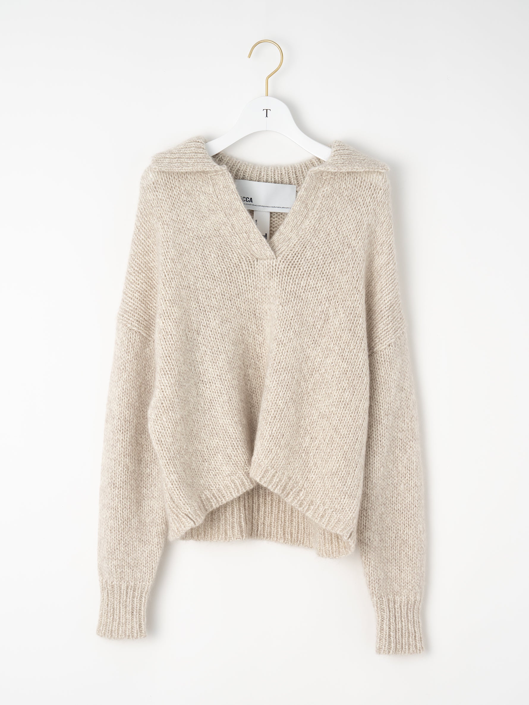 ウールカシミヤスキッパープルオーバー/TBEA-332