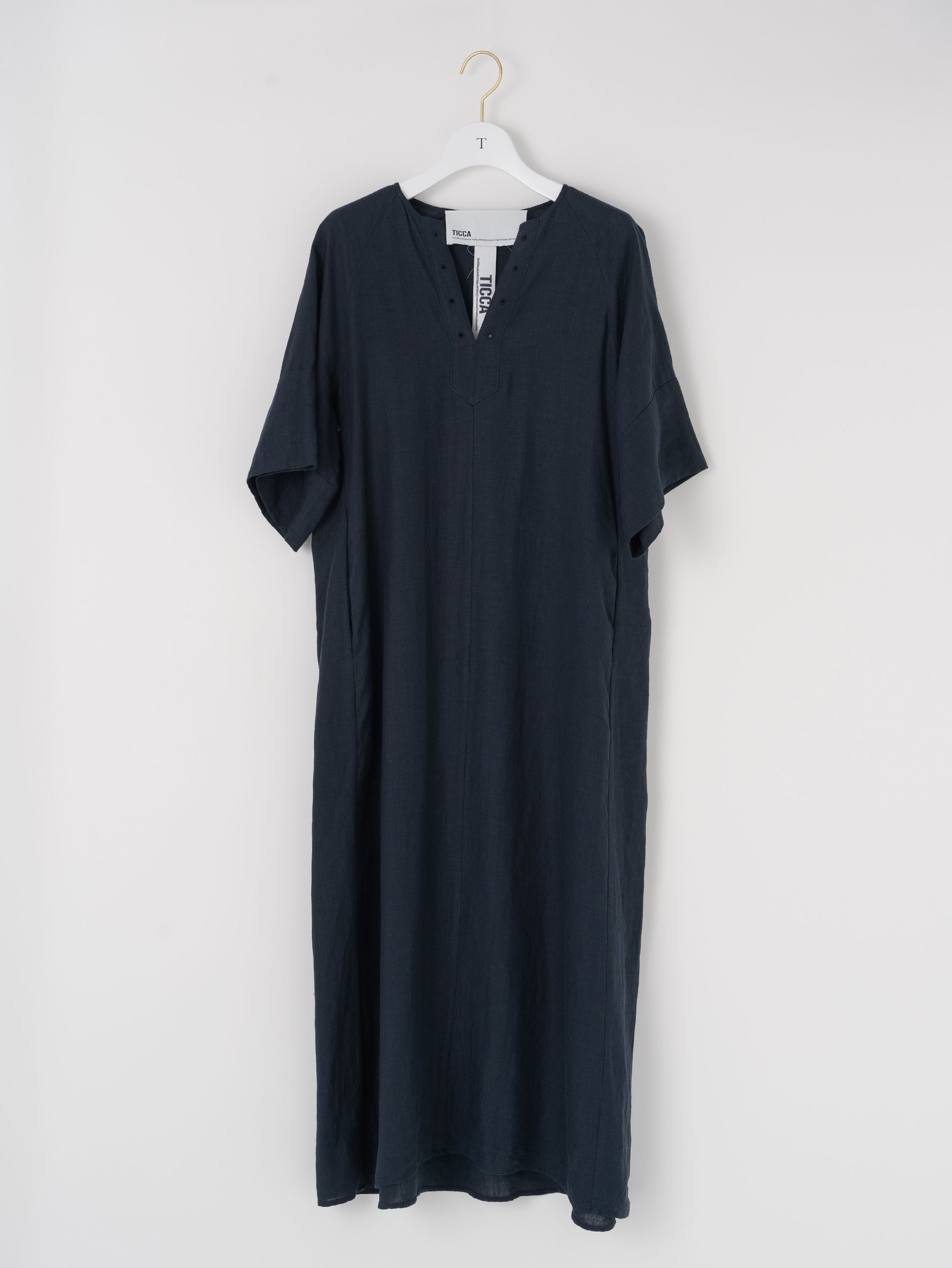 リネンフレアスリーブワンピース/TBES-408