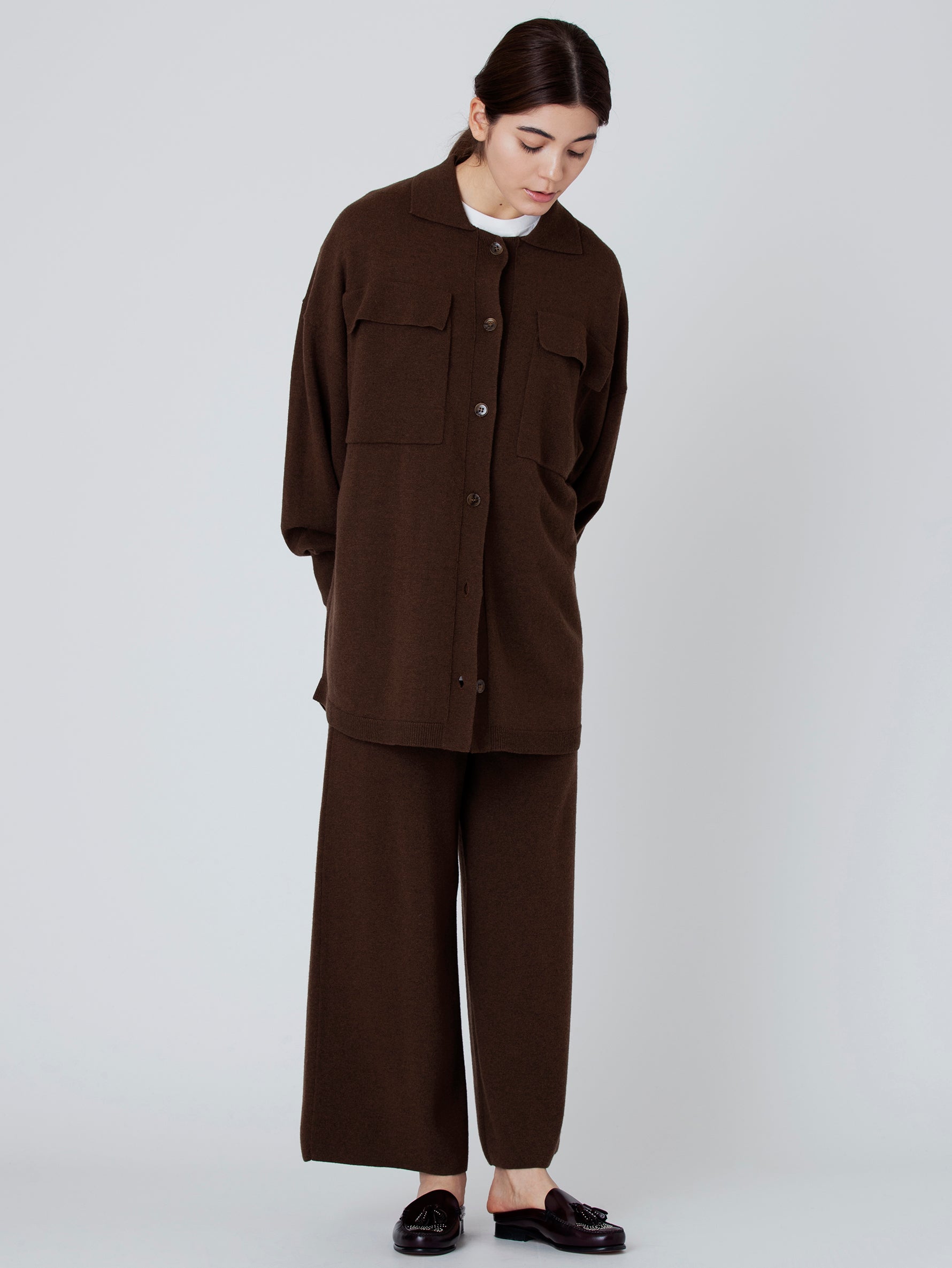 ニットシャツブルゾン/TBBA-242