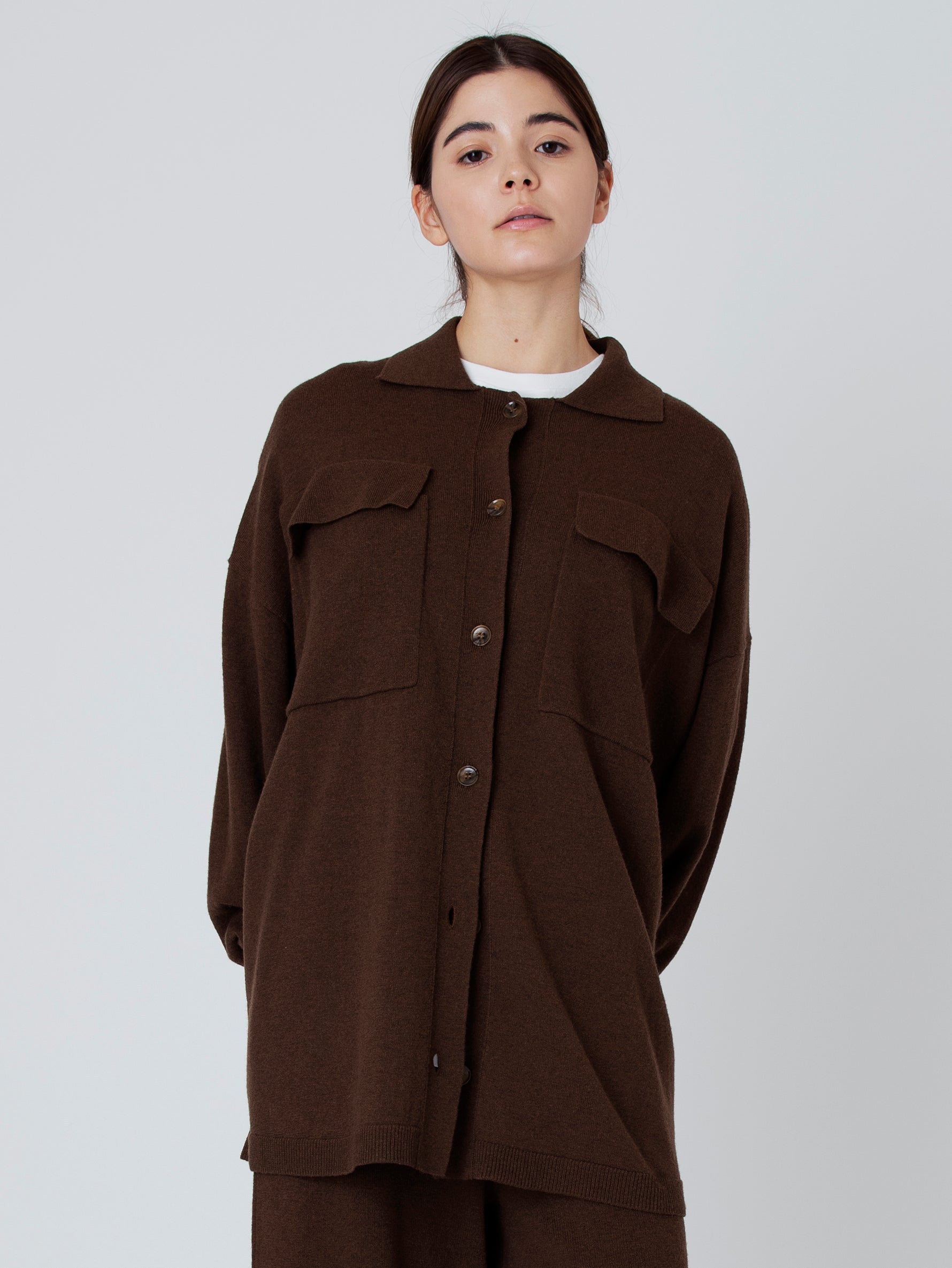 ニットシャツブルゾン/TBBA-242