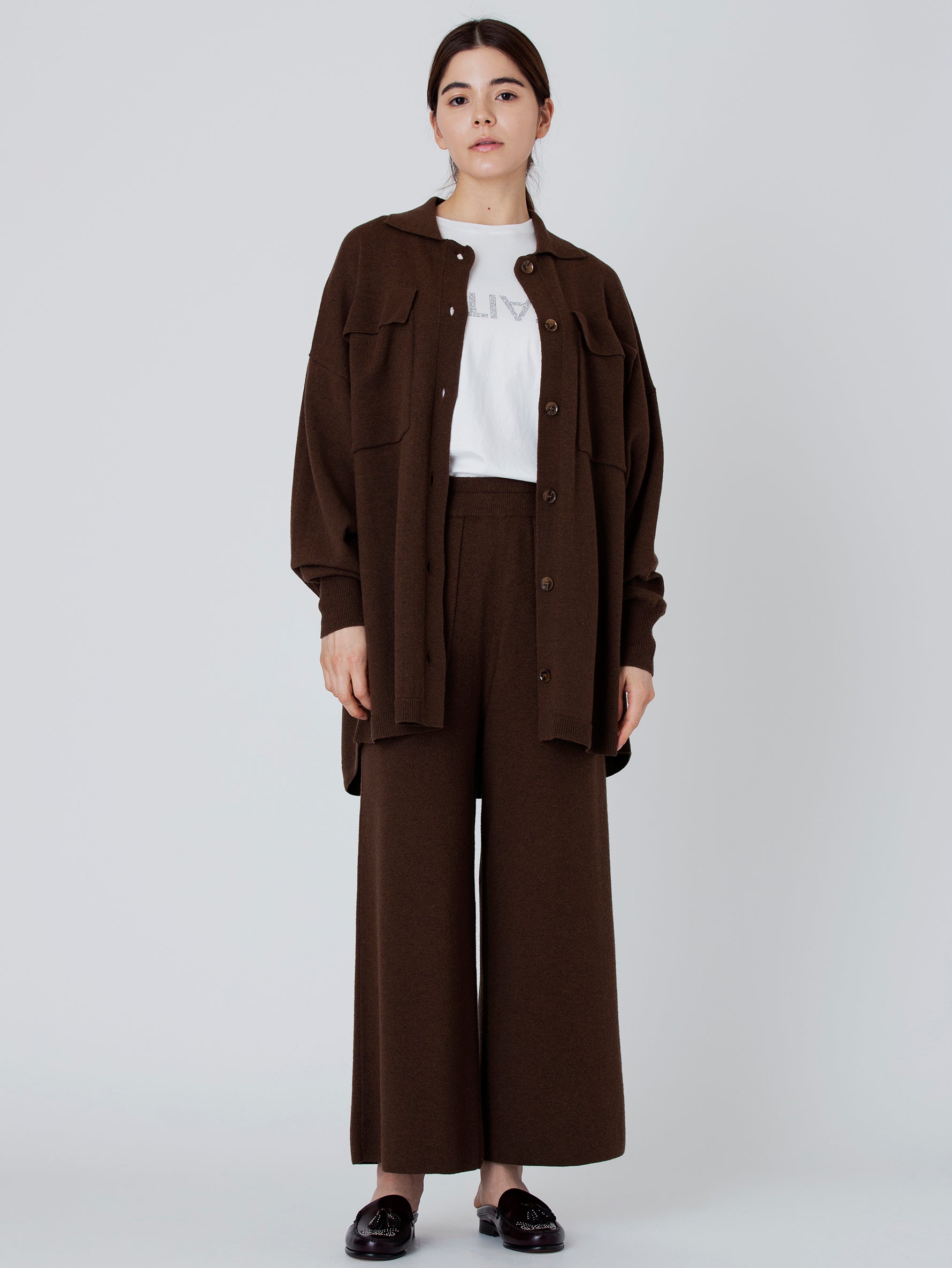 ニットシャツブルゾン/TBBA-242