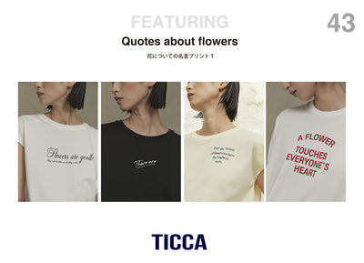 Quotes about flowers＜大人のためのプリントT＞