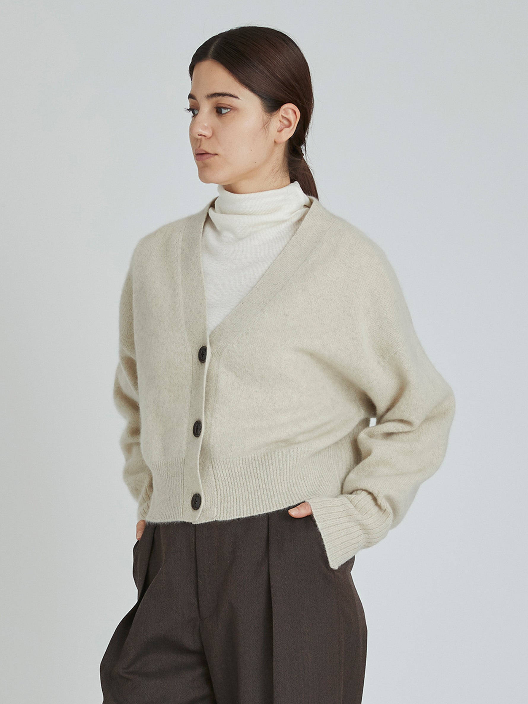 ara・ara '21AW yak 2way knitカーディガン ヤク100%素材カシミヤ