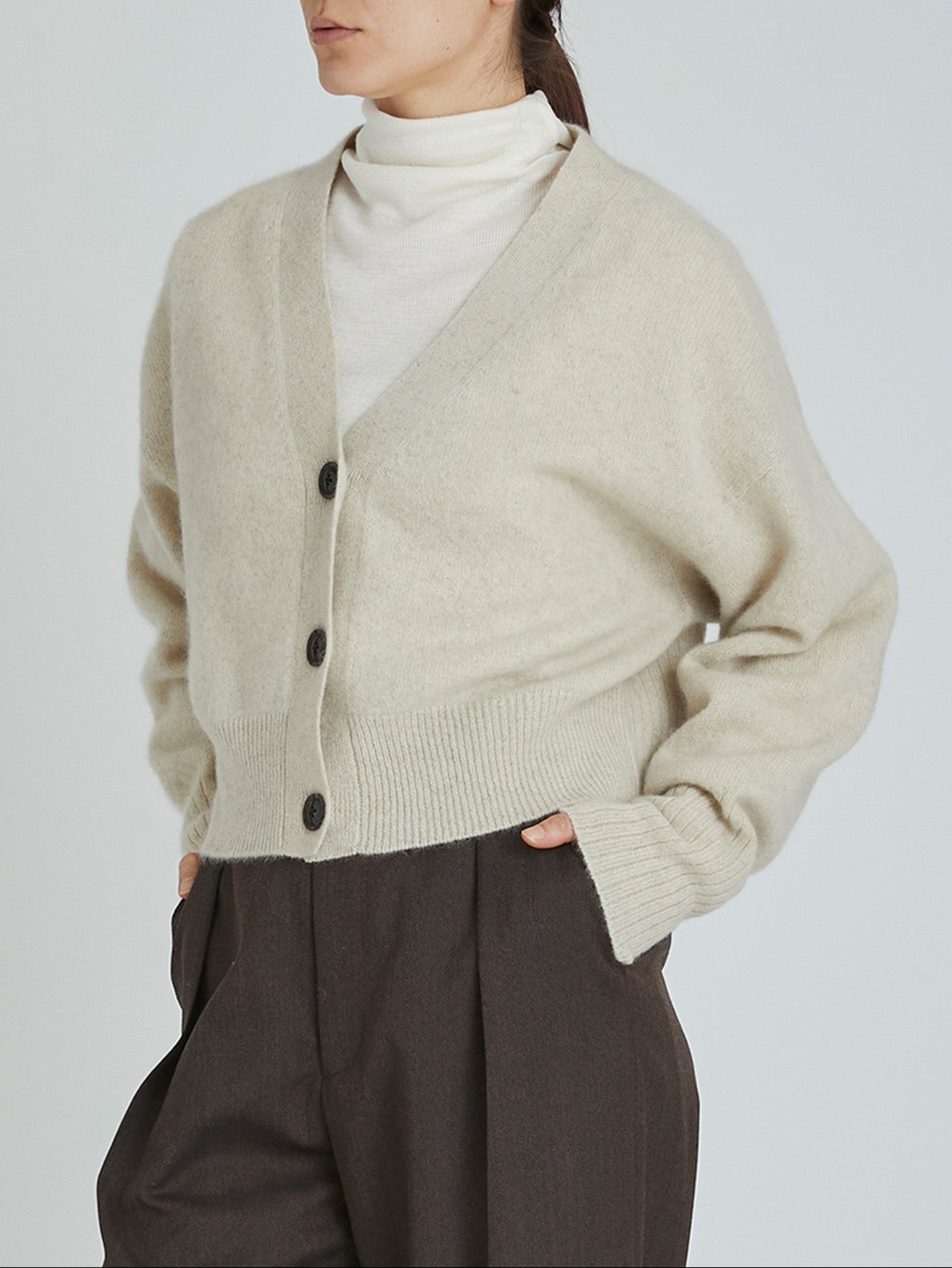 ヤク2wayショートカーディガン/TBCA-403