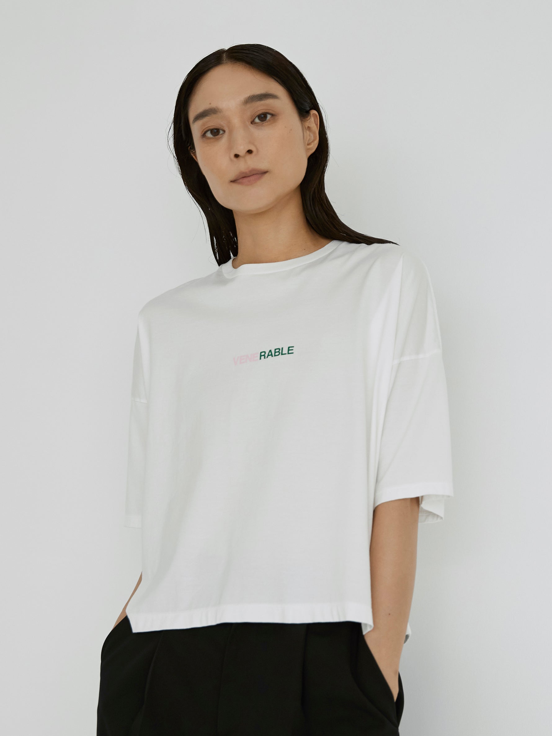 VENERABLEスクエアプリントTシャツ/TBDS-201