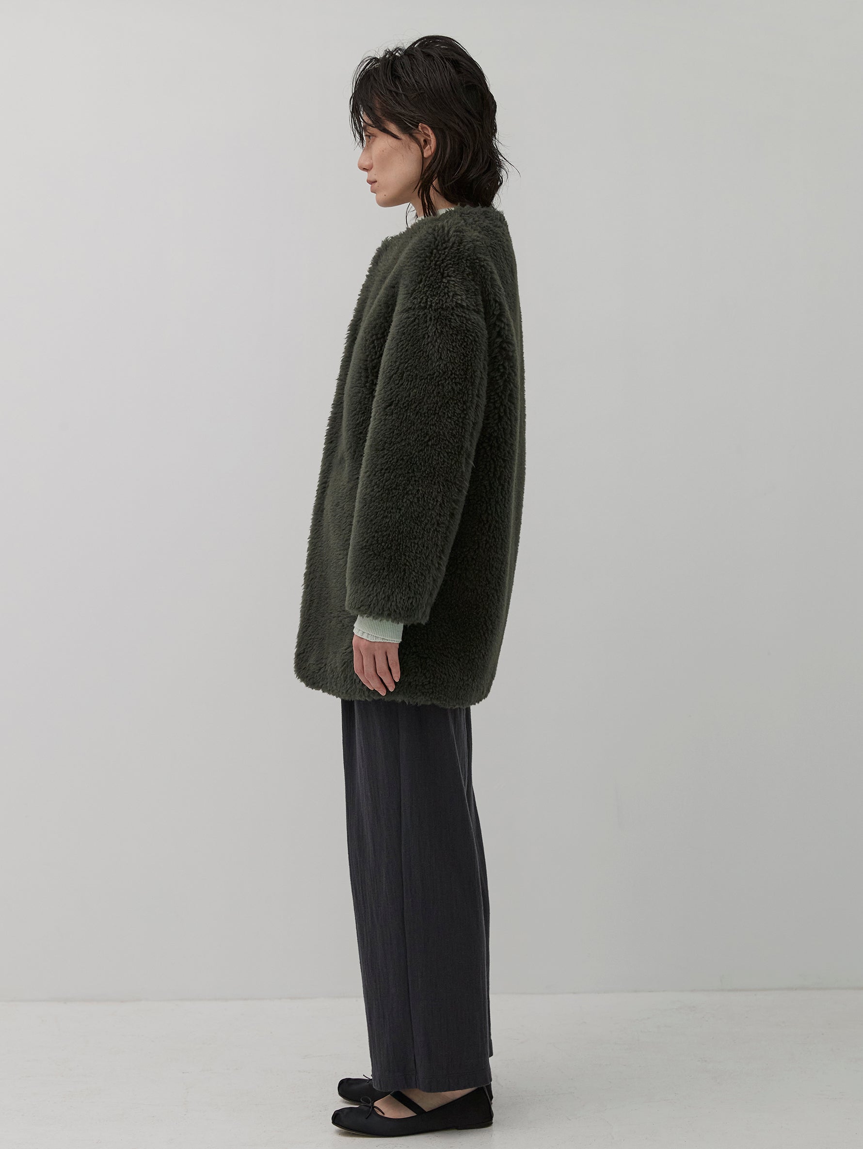 fethers goffa購入　ハーフコート ファーシャギー 2way オーバーハーフコート（その他アウター）｜Loose