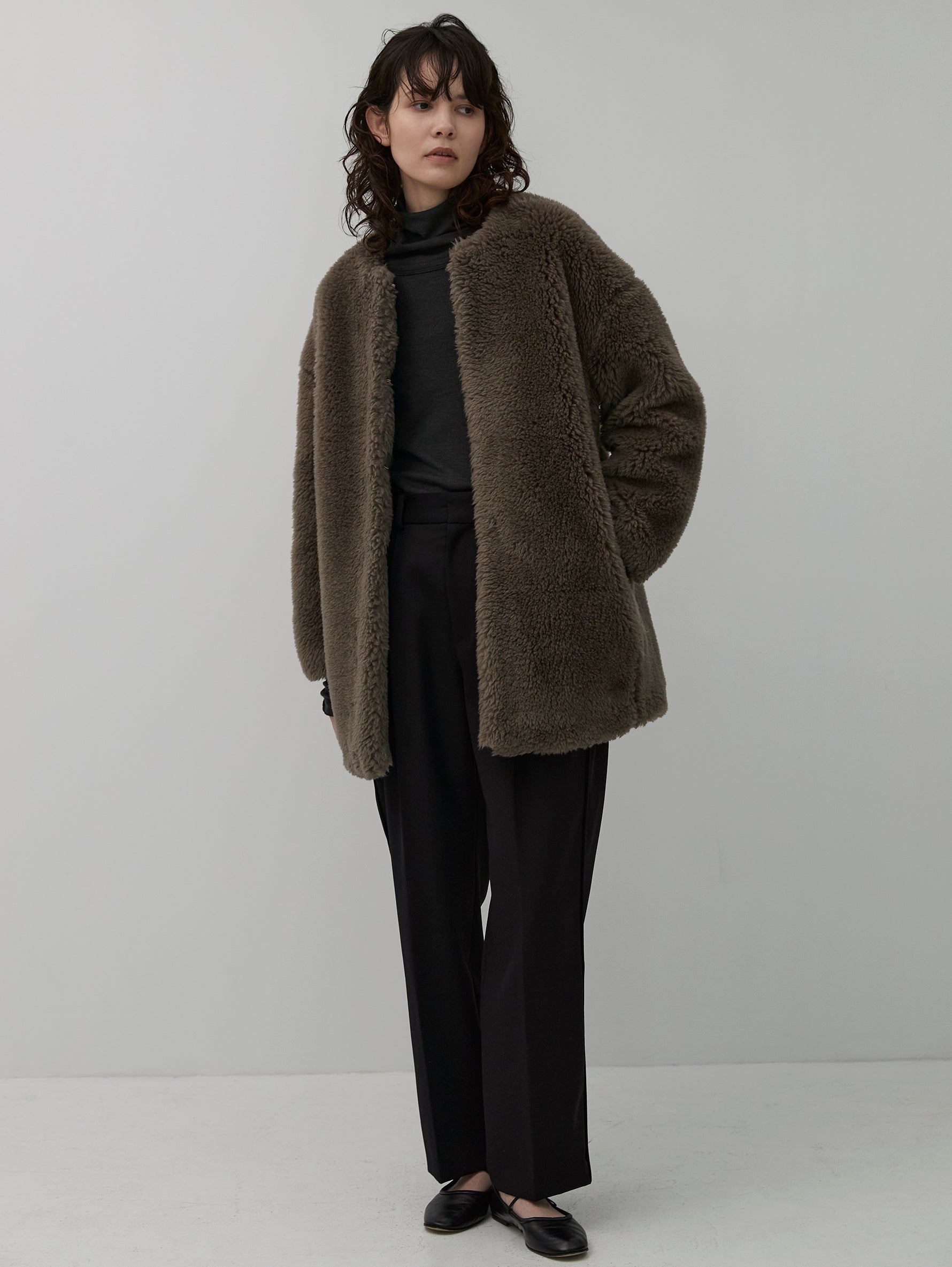 今期！TICCA WOOLファーロングコート/TBDA-032 WOOLファーロングコート/TBDA-032