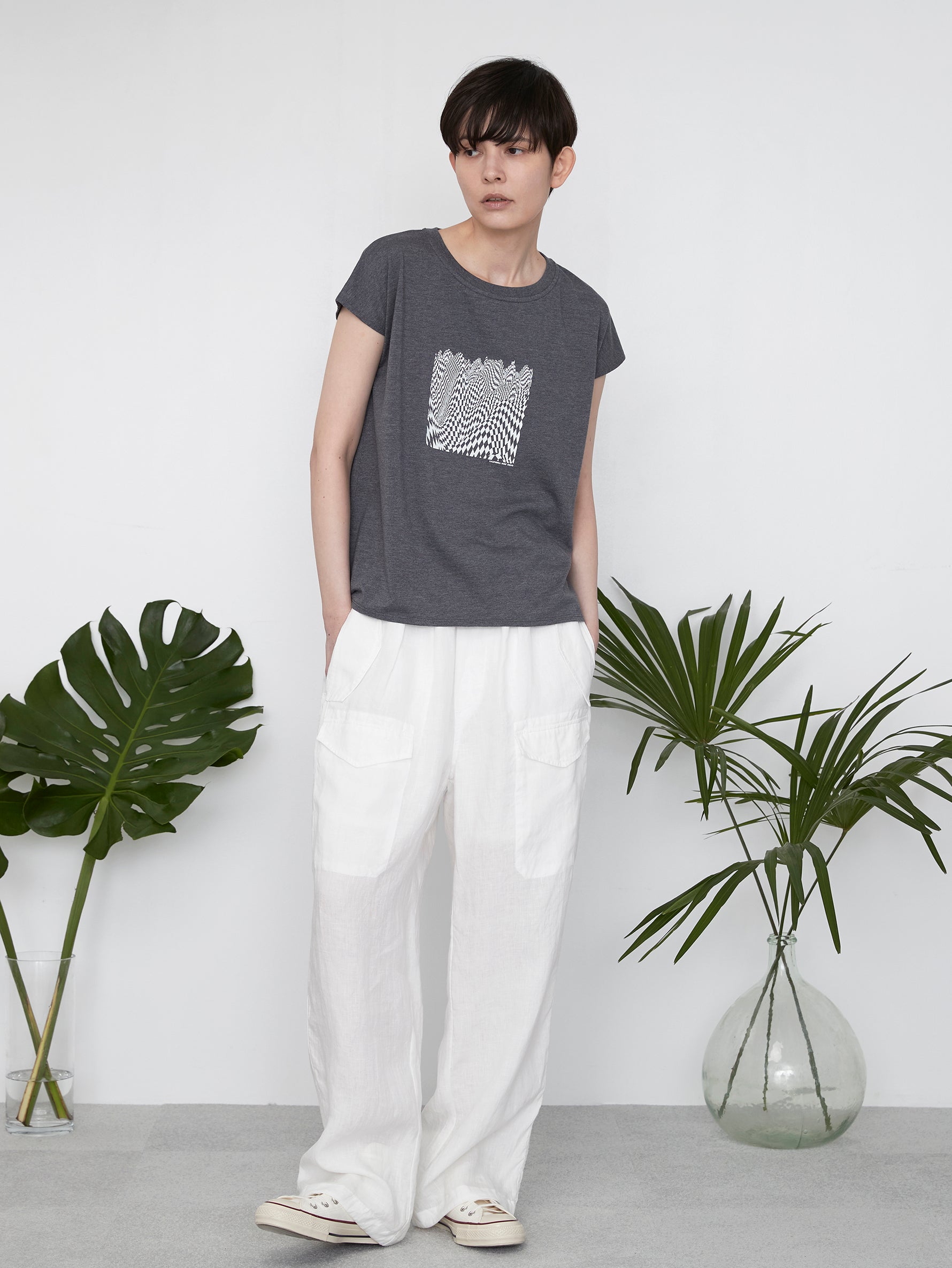checkered flagフレンチTシャツ/TBES-462