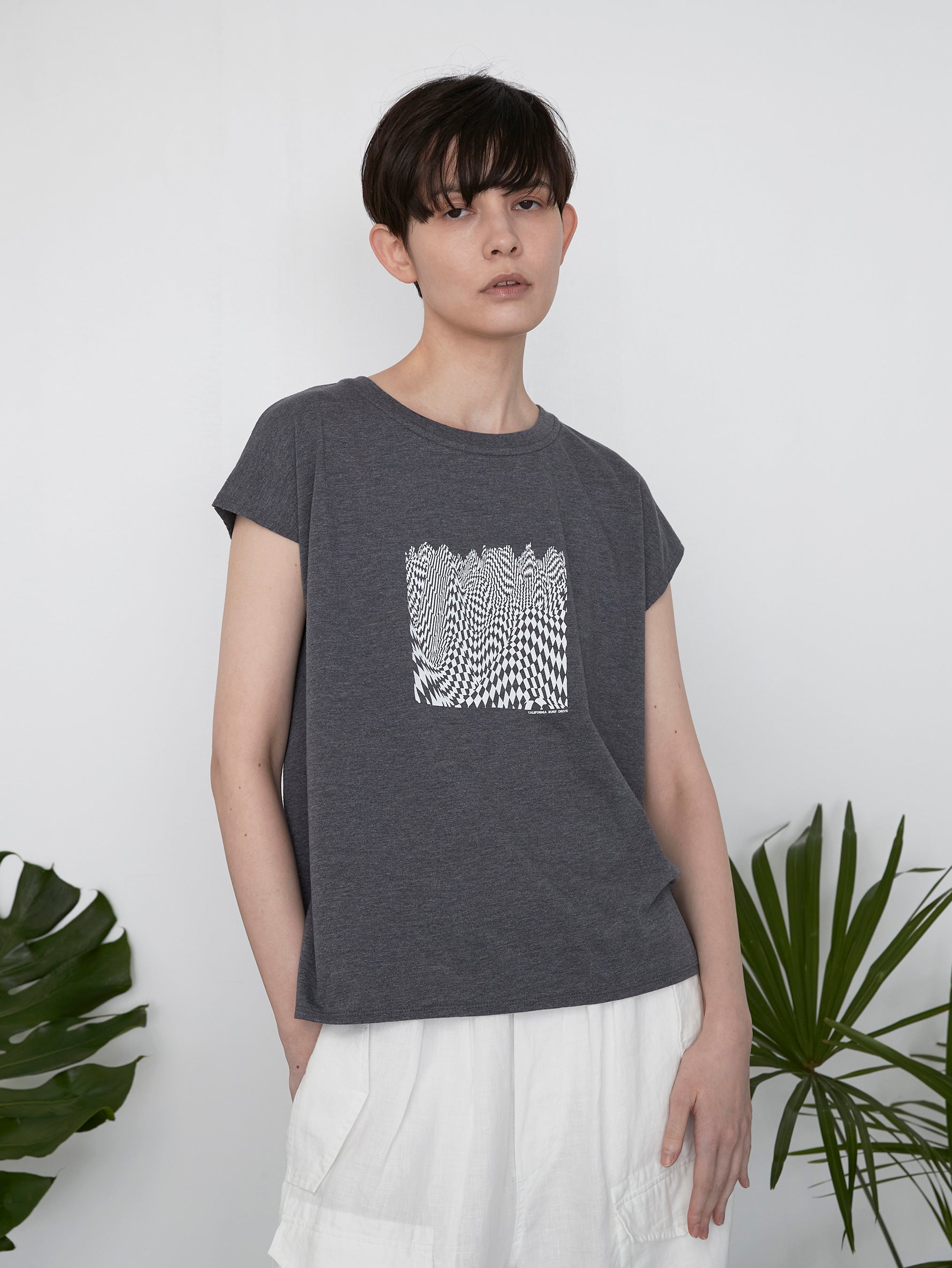 checkered flagフレンチTシャツ/TBES-462