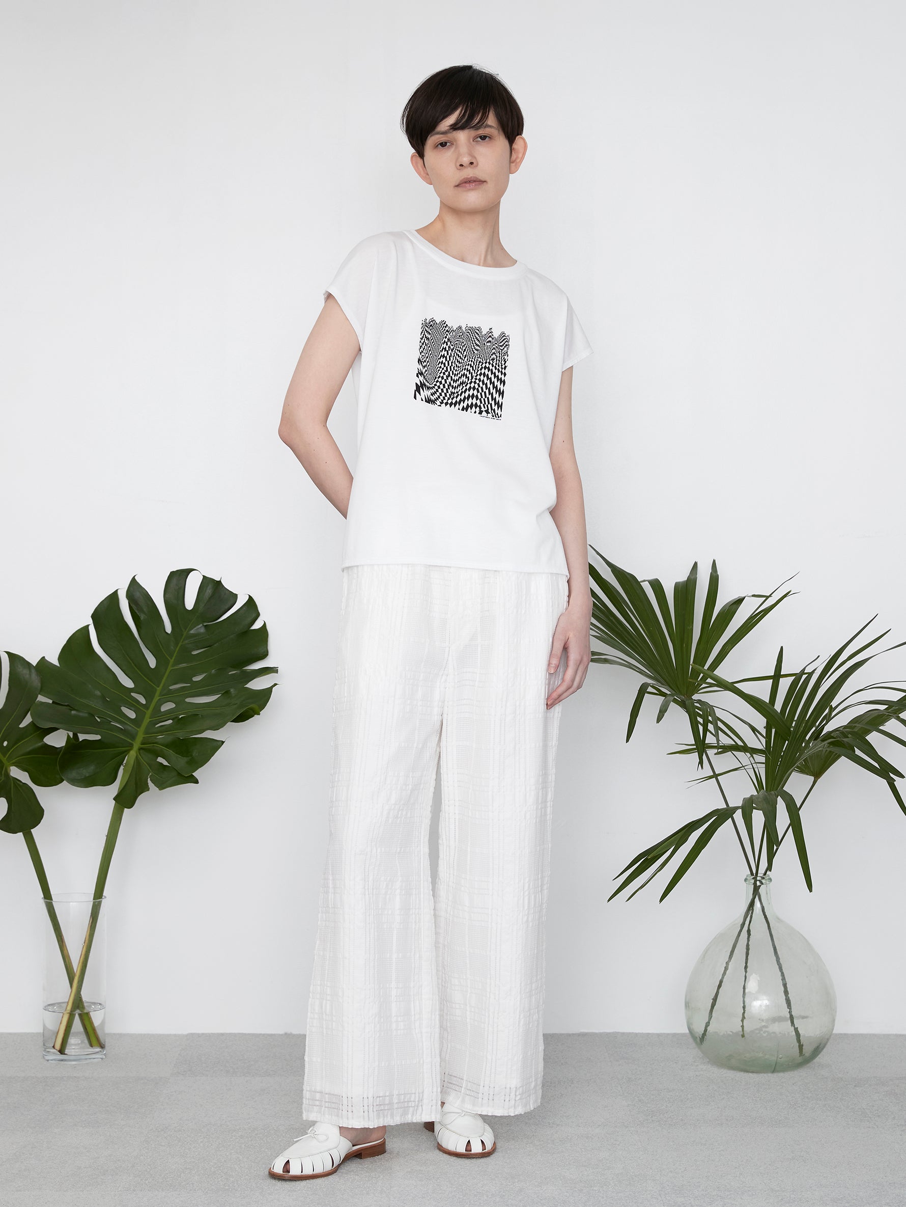 checkered flagフレンチTシャツ/TBES-462