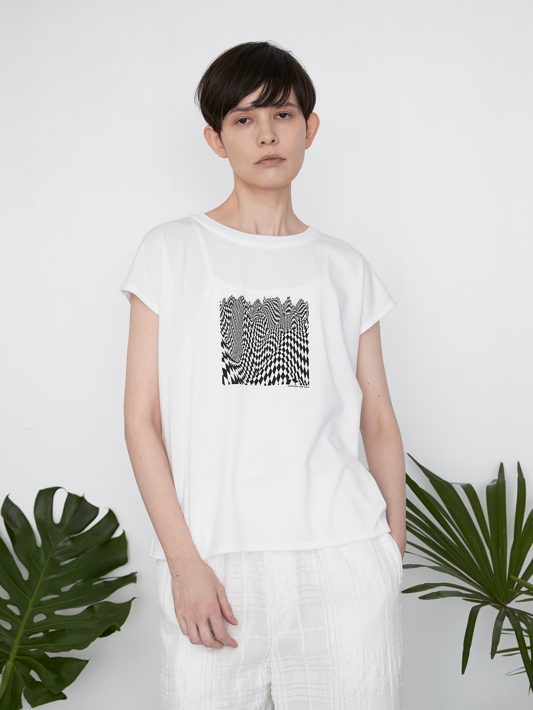 checkered flagフレンチTシャツ/TBES-462
