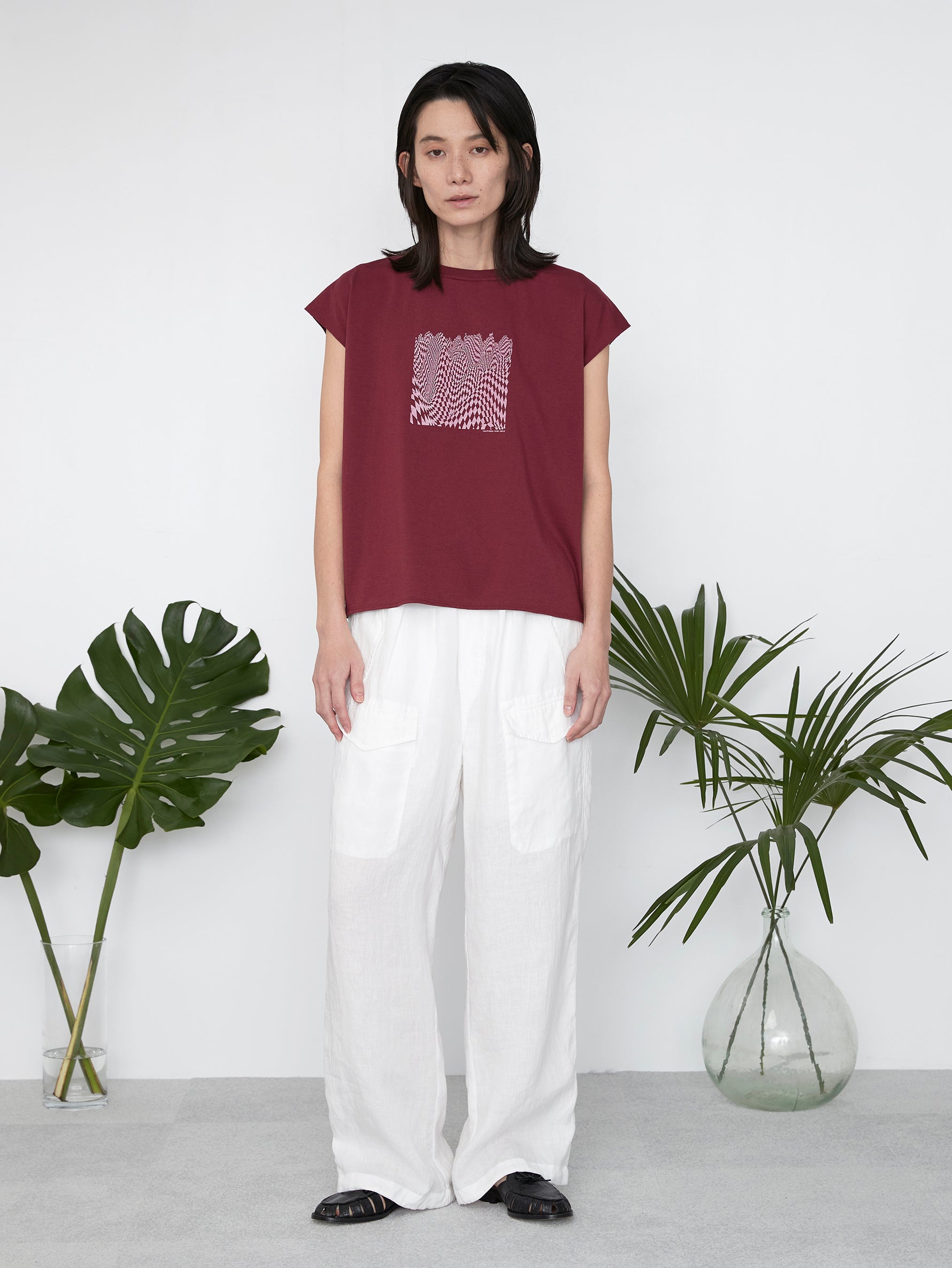 checkered flagフレンチTシャツ/TBES-462