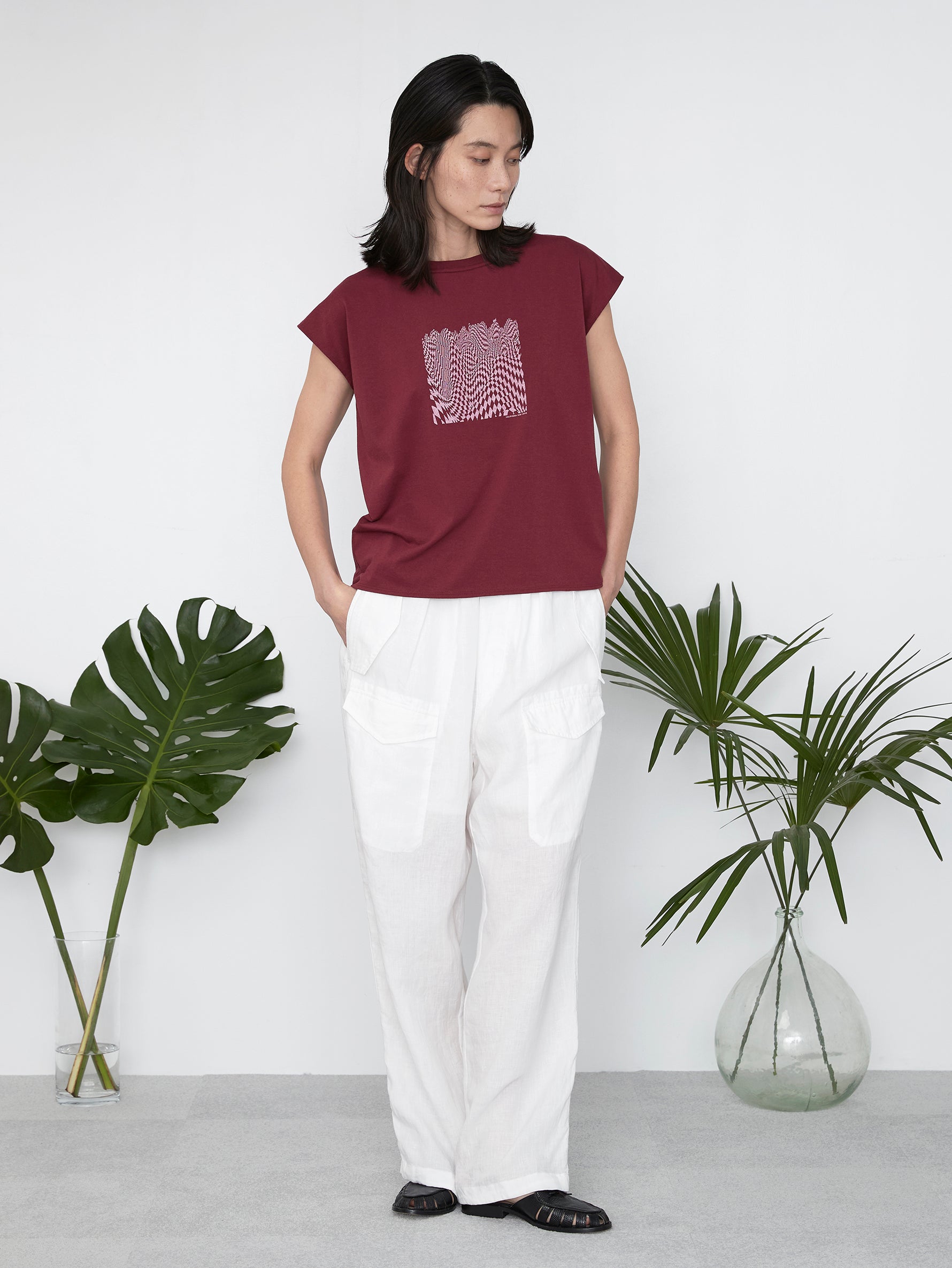 checkered flagフレンチTシャツ/TBES-462