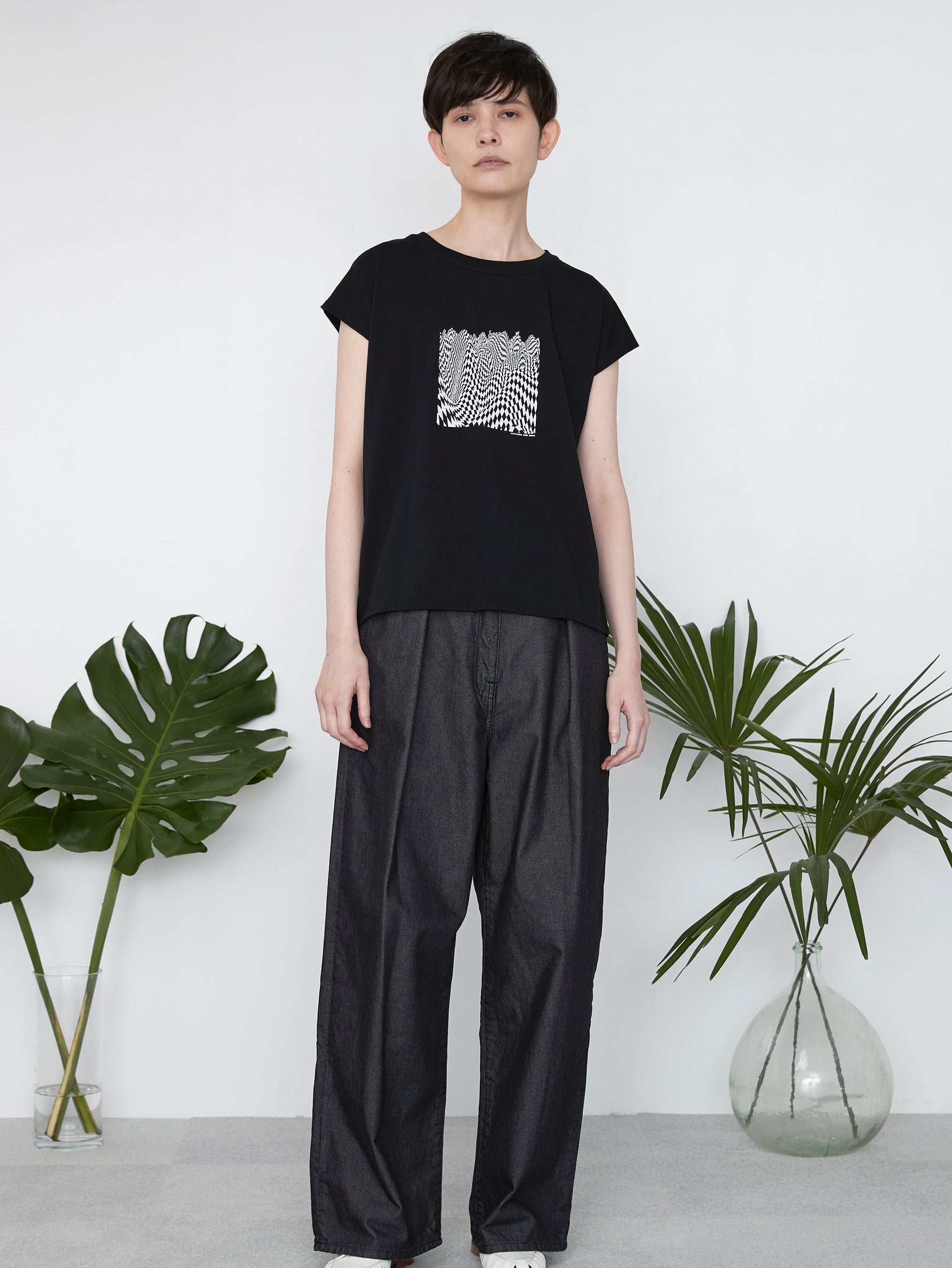 checkered flagフレンチTシャツ/TBES-462