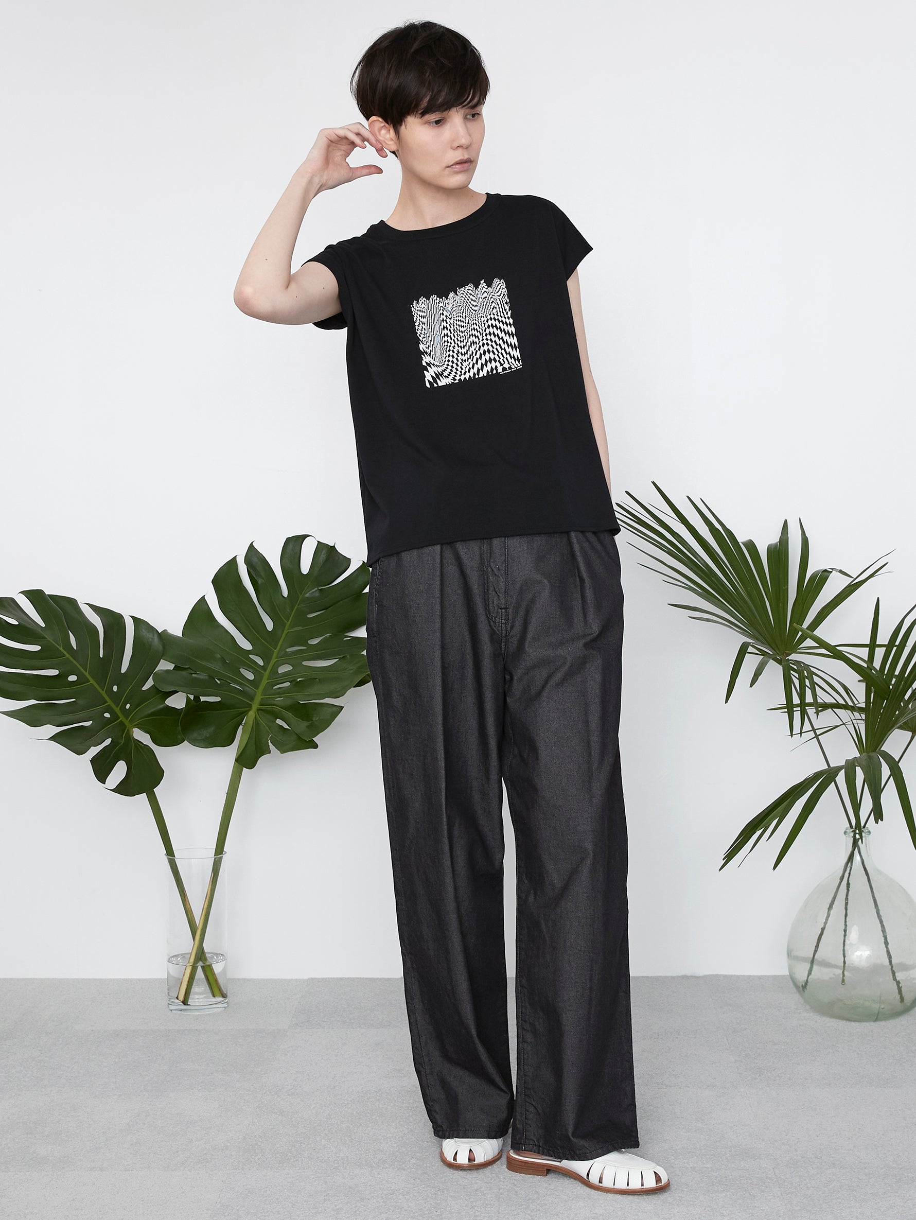 checkered flagフレンチTシャツ/TBES-462
