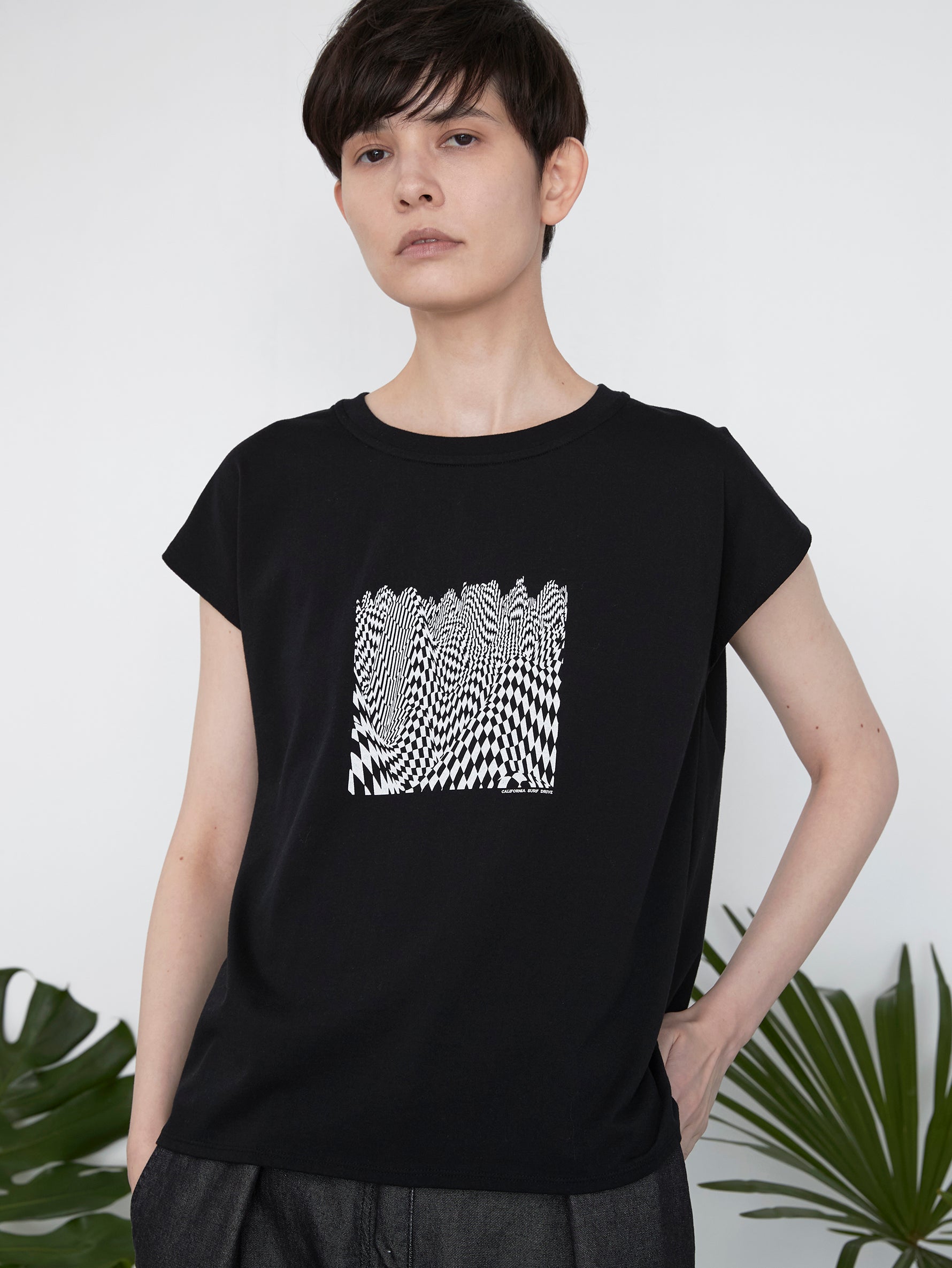 checkered flagフレンチTシャツ/TBES-462