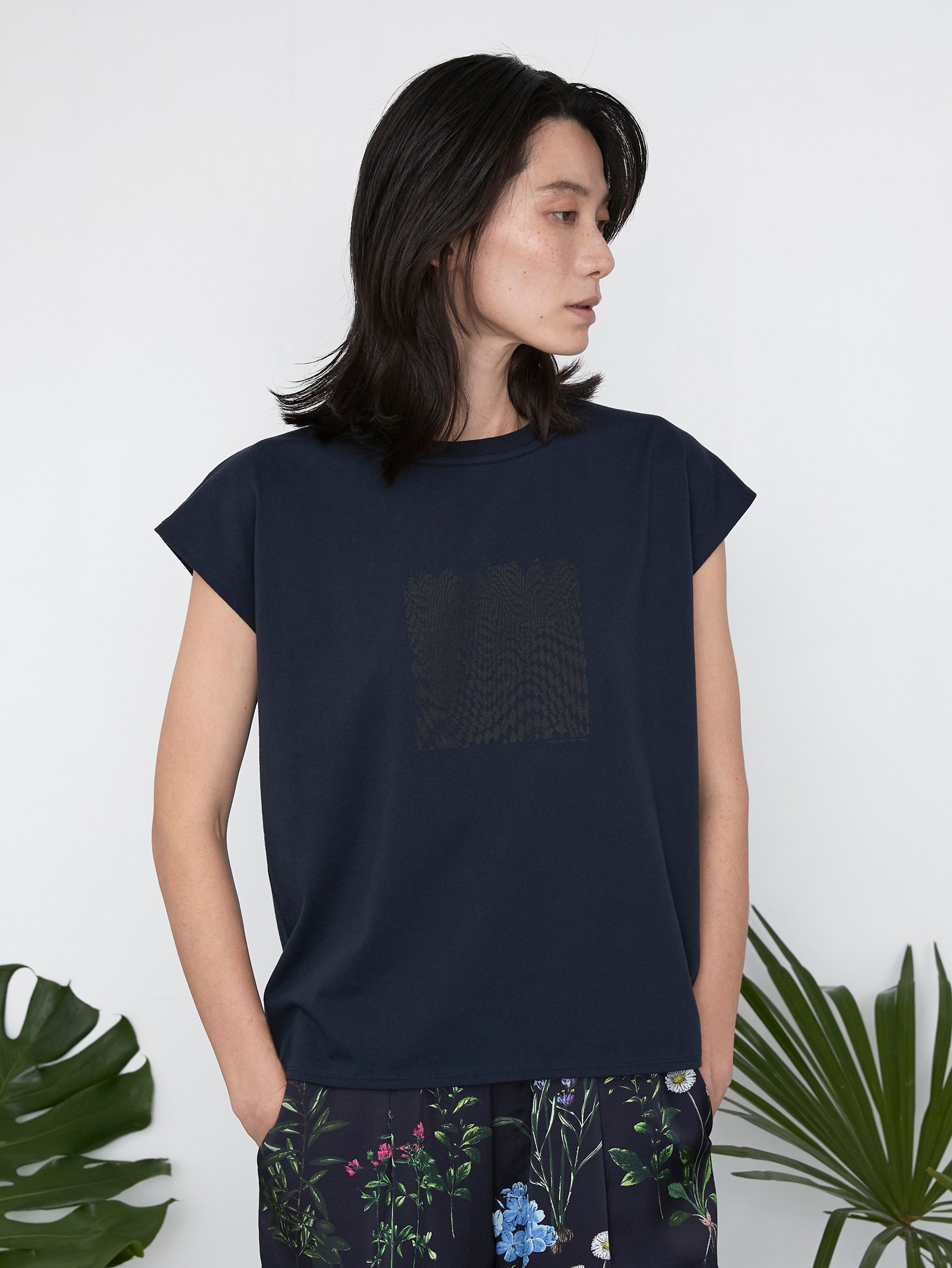 checkered flagフレンチTシャツ/TBES-462