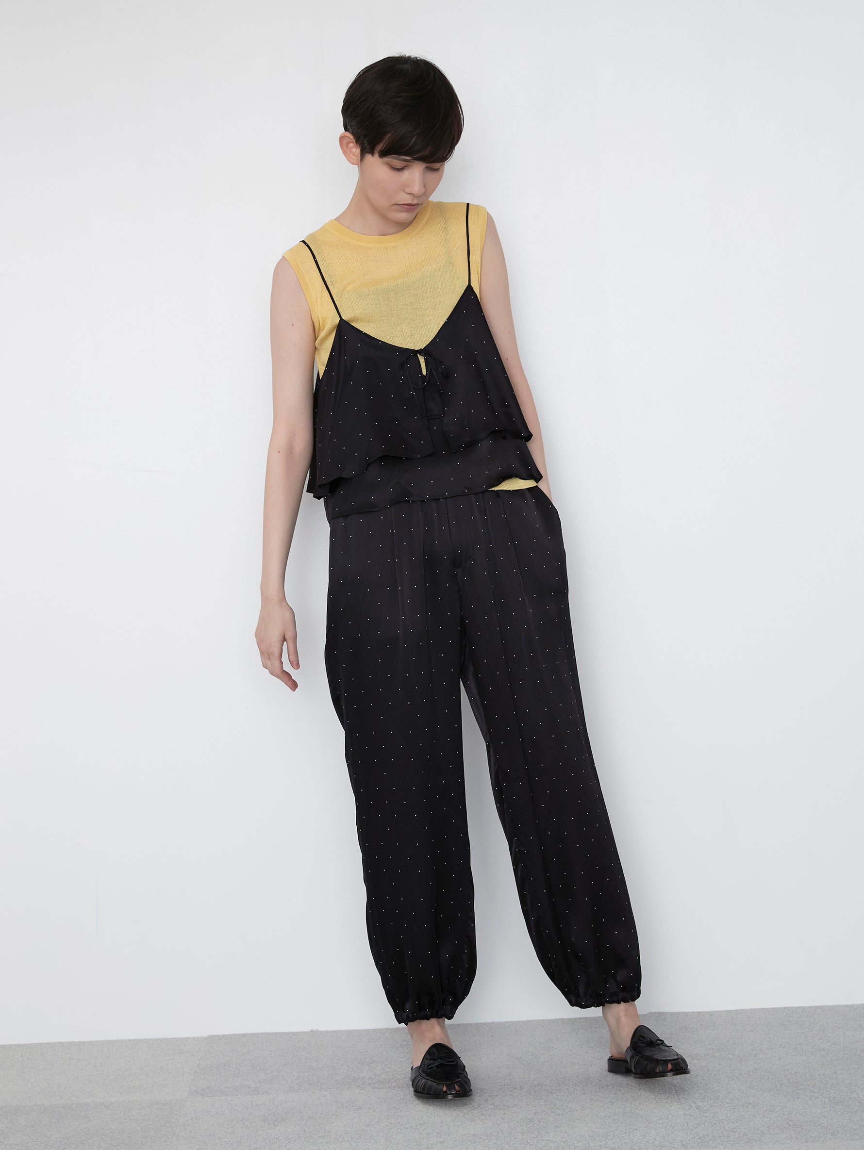 シルクプリントパンツ/TBES-072