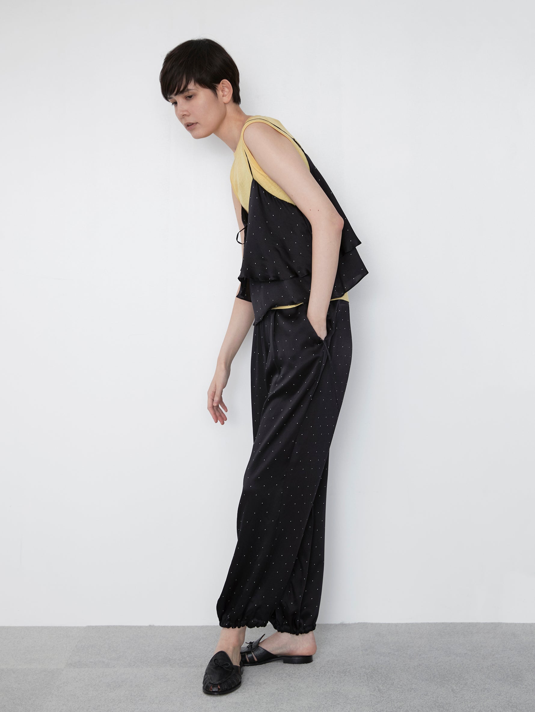 シルクプリントパンツ/TBES-072