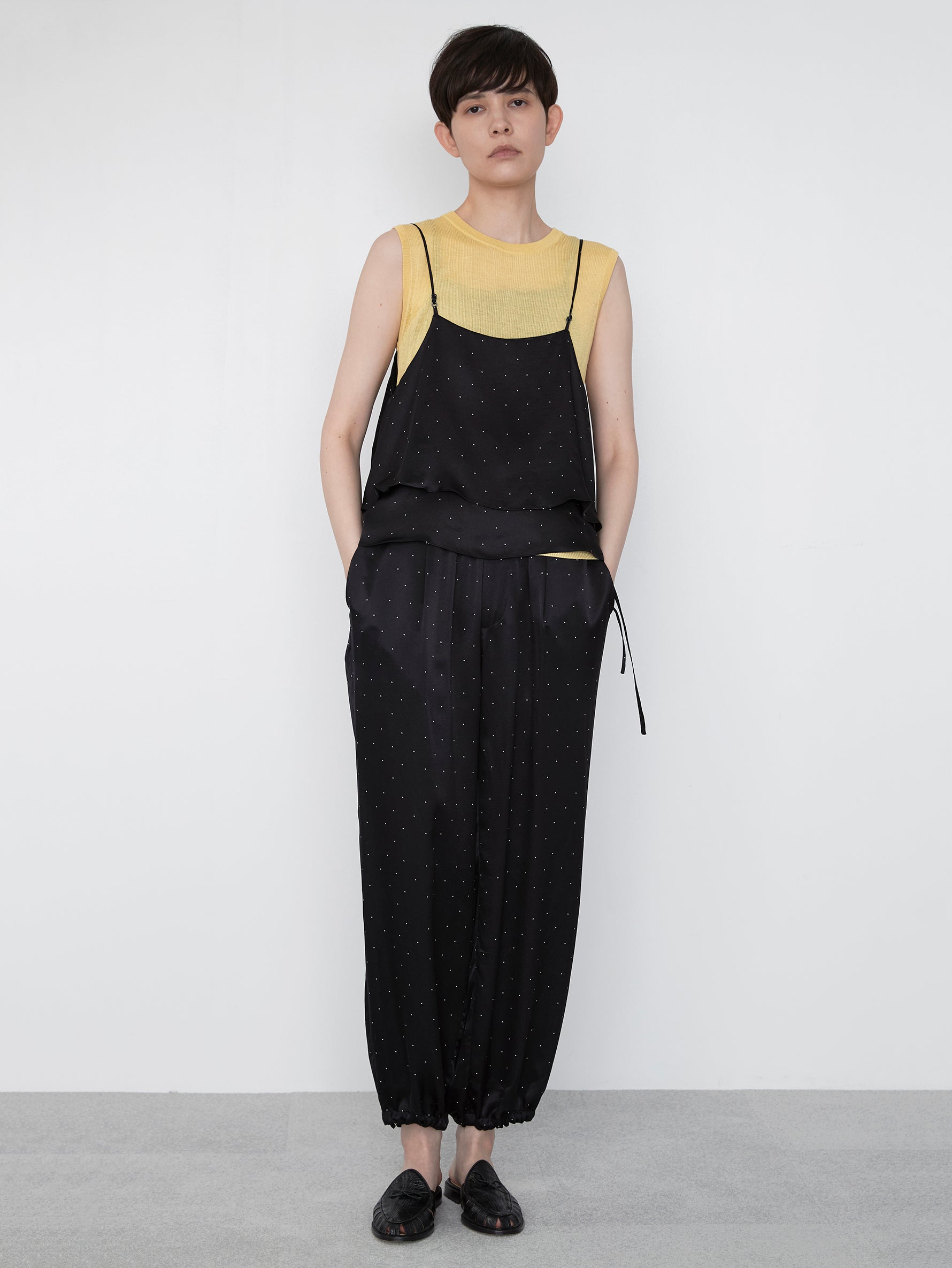 シルクプリントパンツ/TBES-072