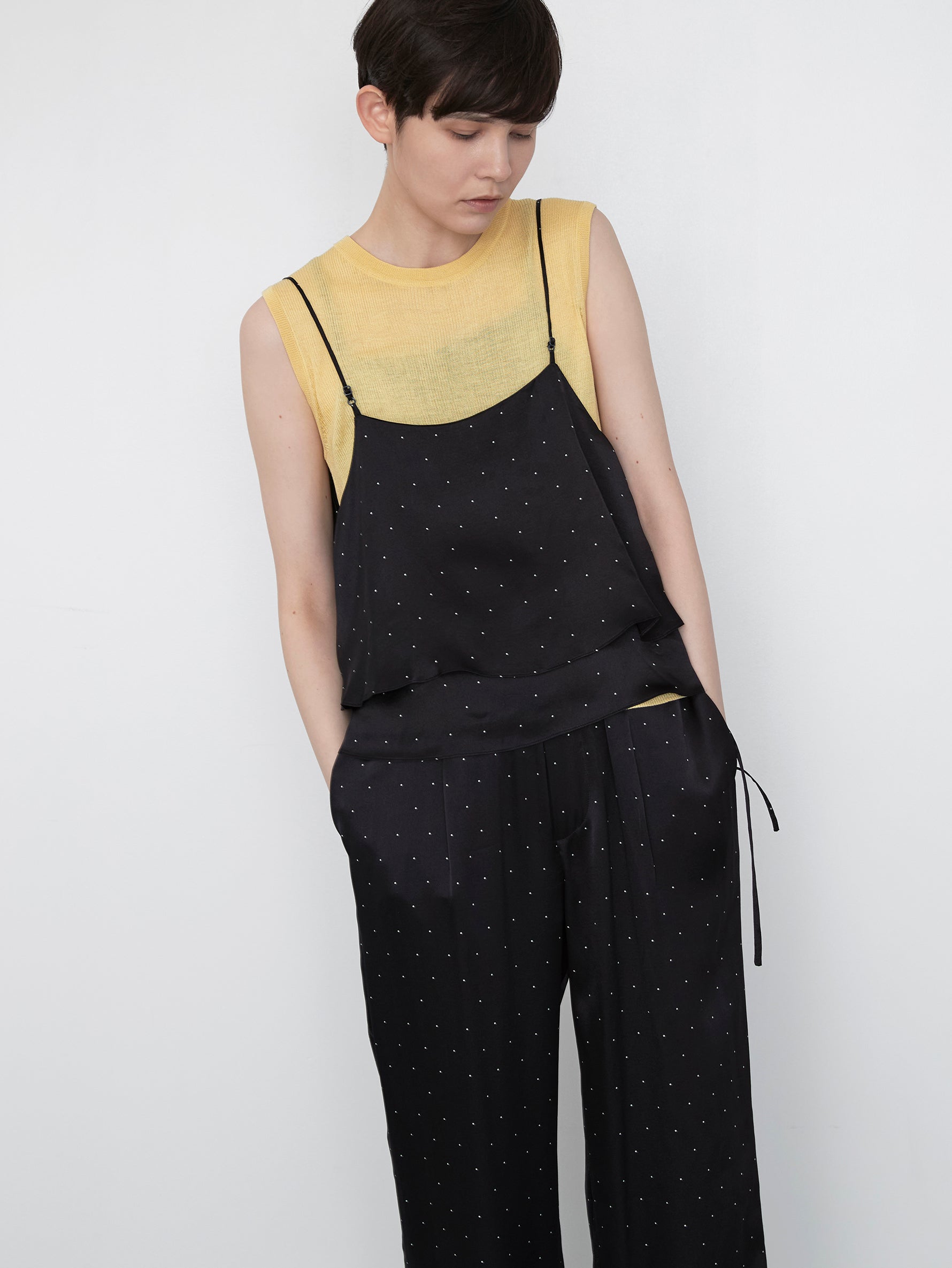 シルクプリントパンツ/TBES-072