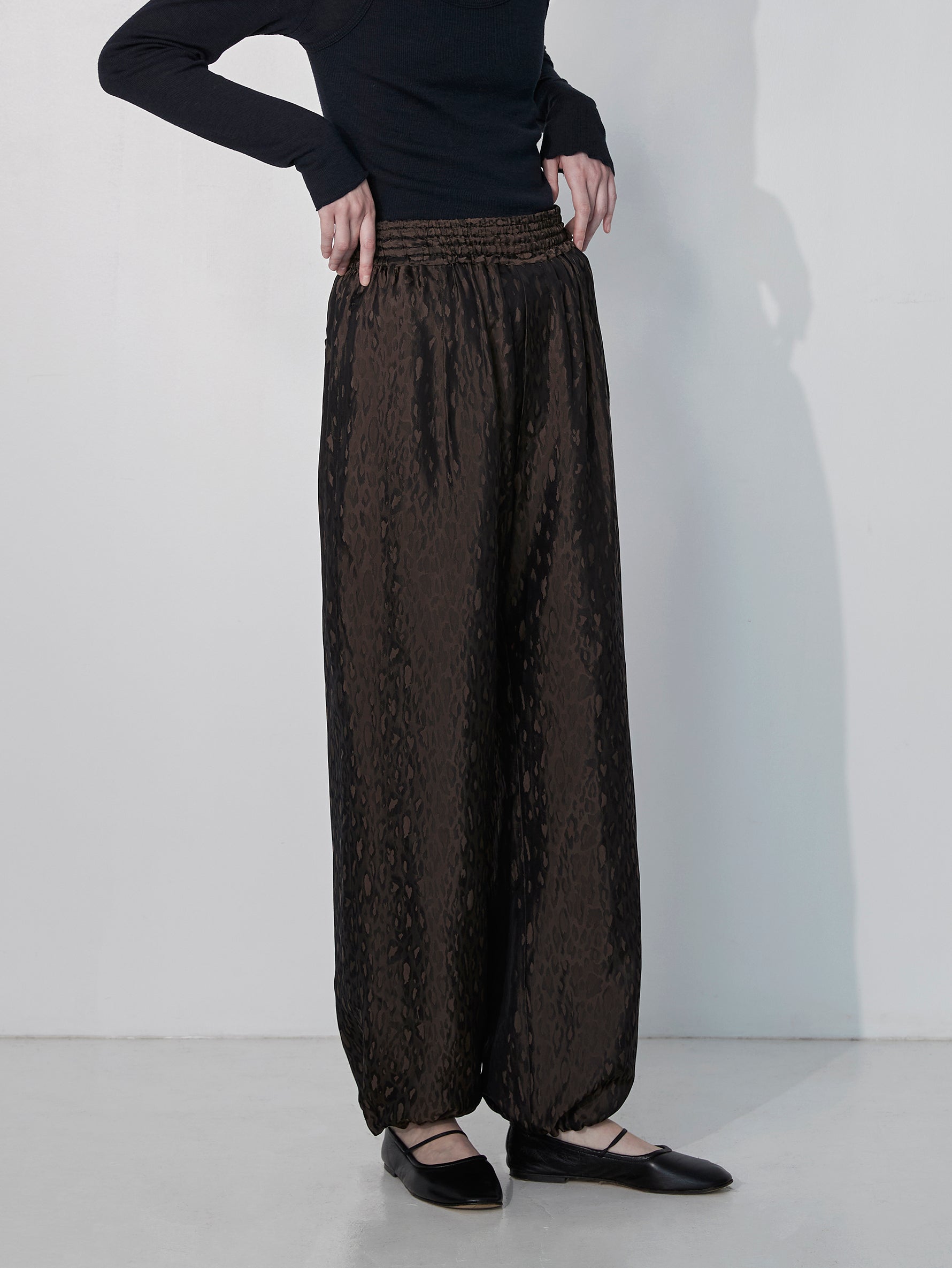 レオパードジャガードパンツ/TBEA-132