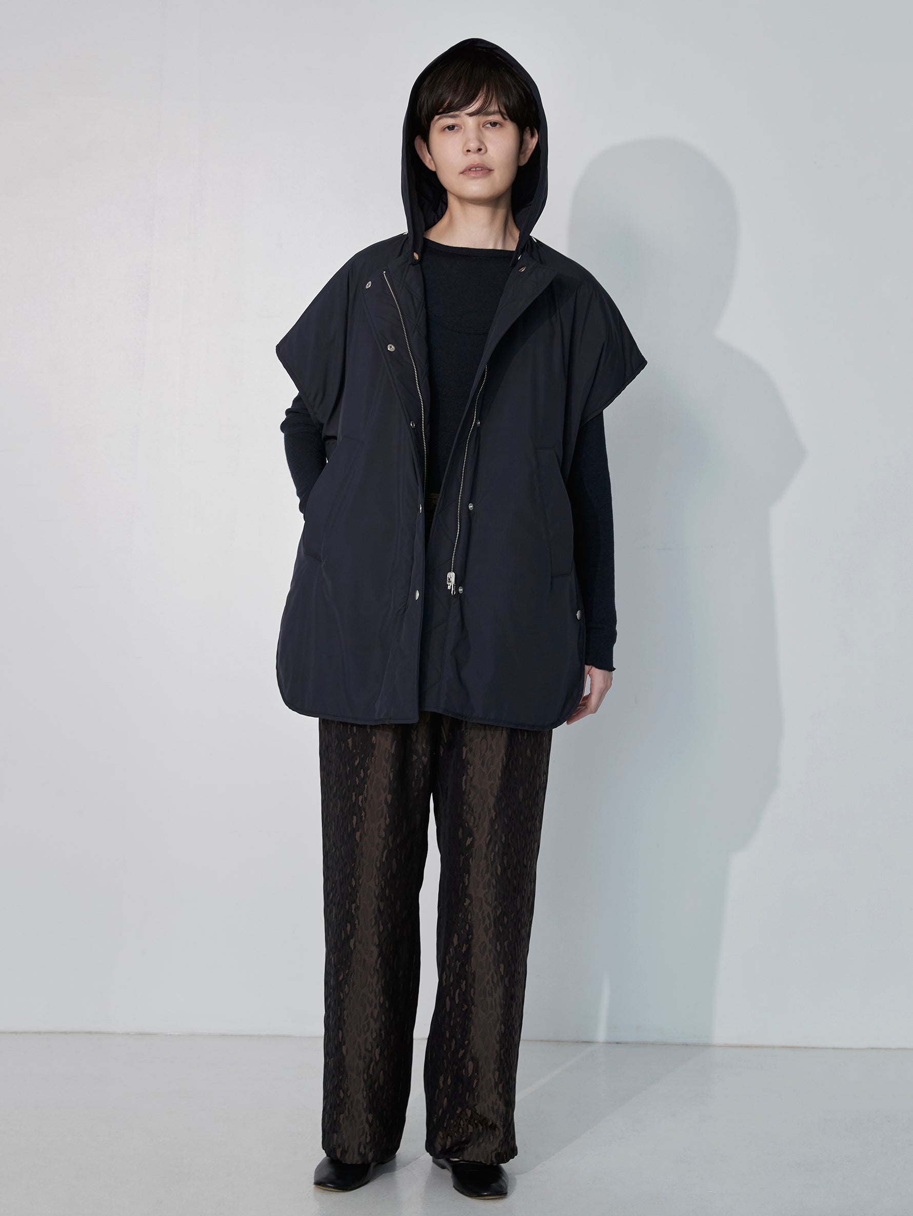 リバーシブルキルティングポンチョ/TBEA-032