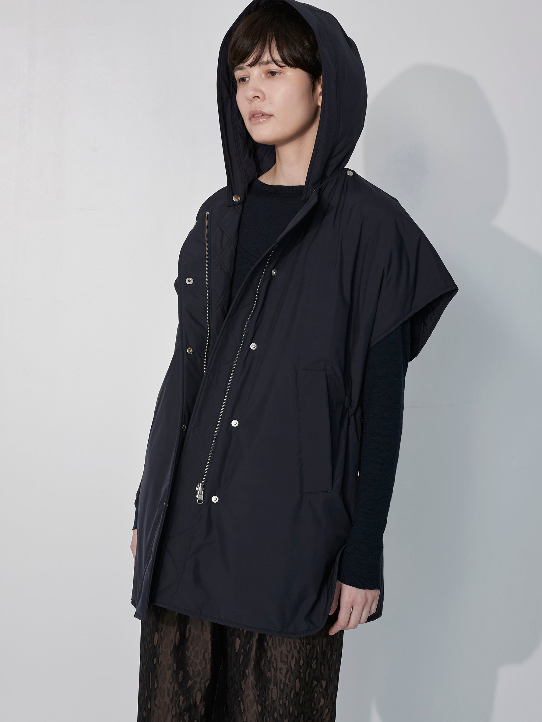 リバーシブルキルティングポンチョ/TBEA-032