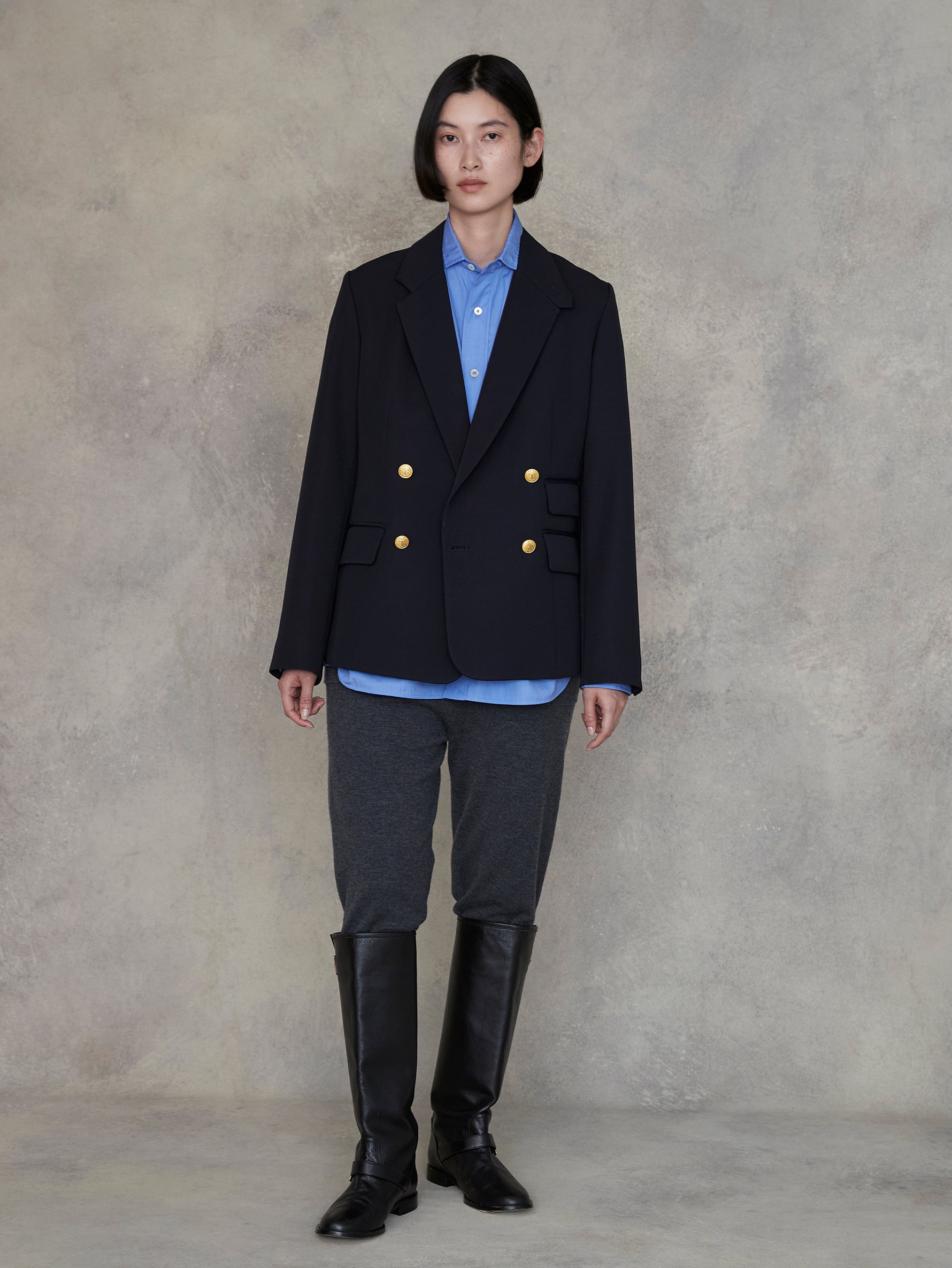 ウールサージダブルジャケット/TBEA-221