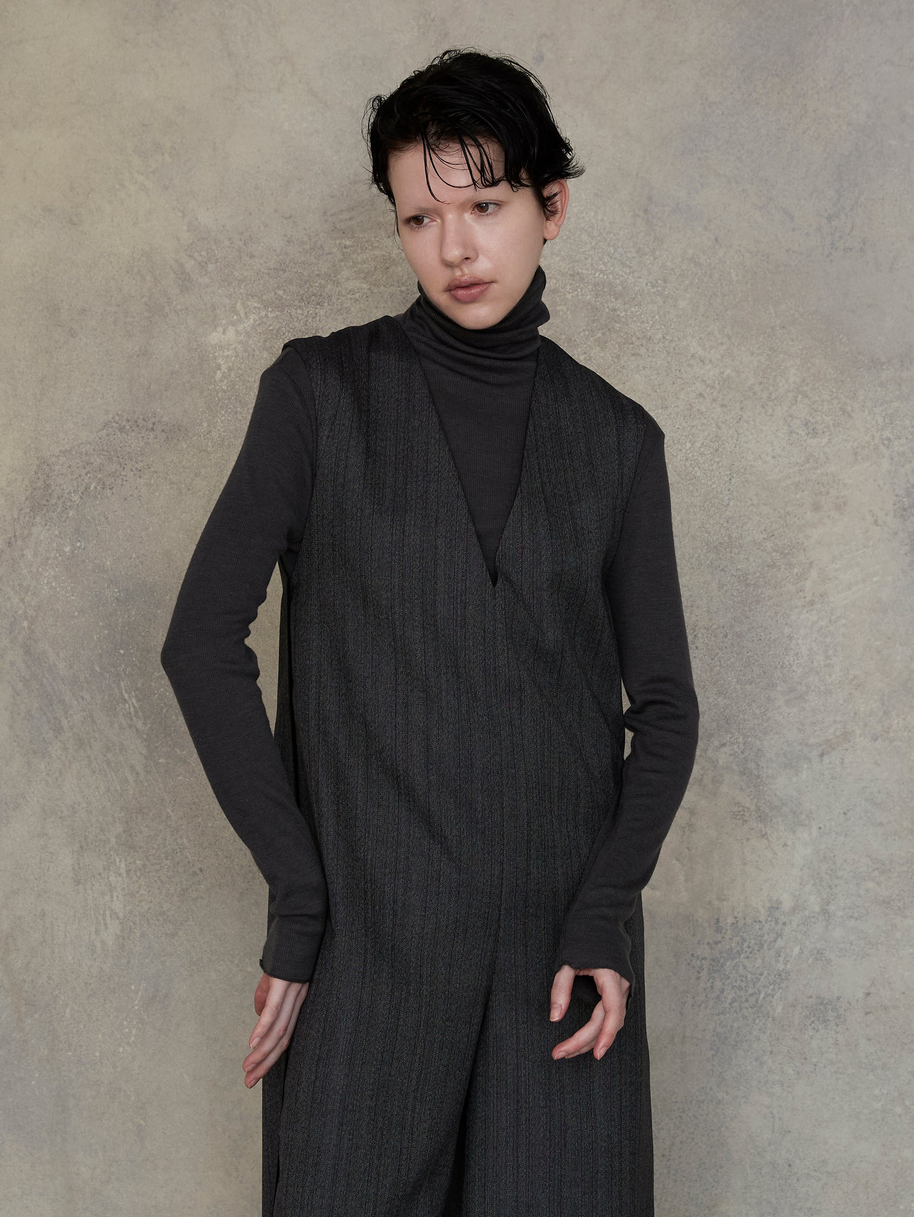 ウールヘリンボーンコンビネゾン/TBEA-214