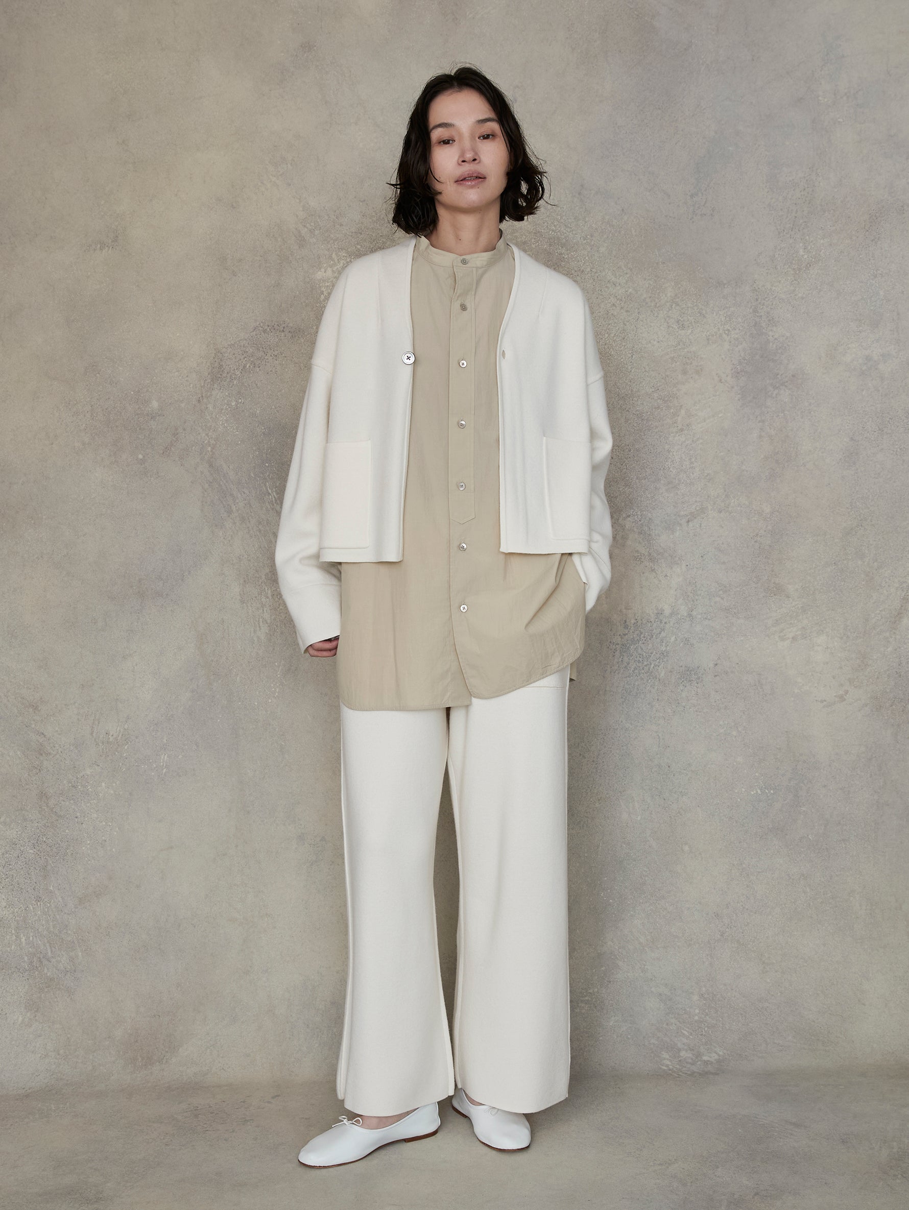 ハーブスタンドネックシャツuni/TBEA-112