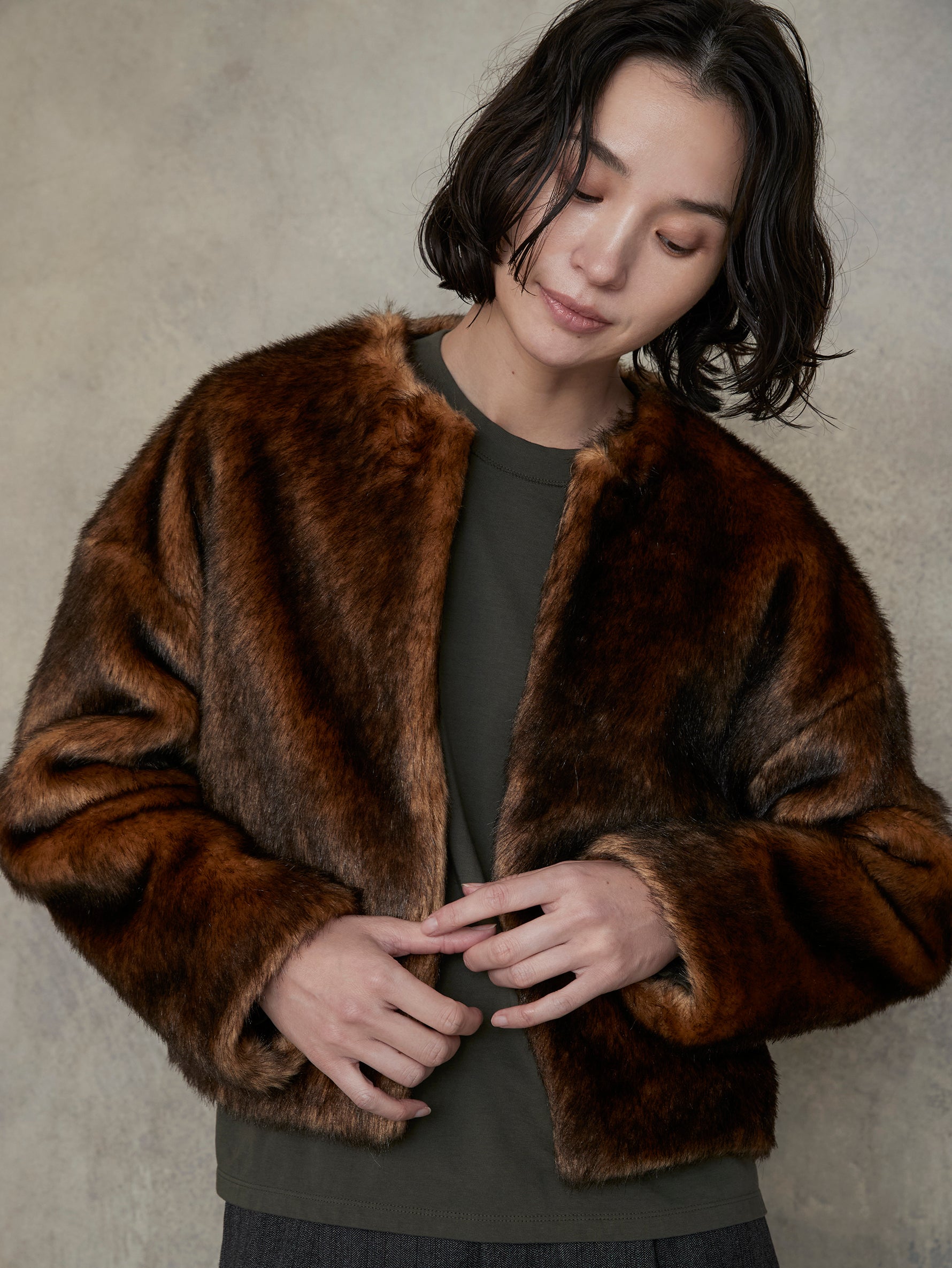 ミンクファーショートコート/TBEA-062