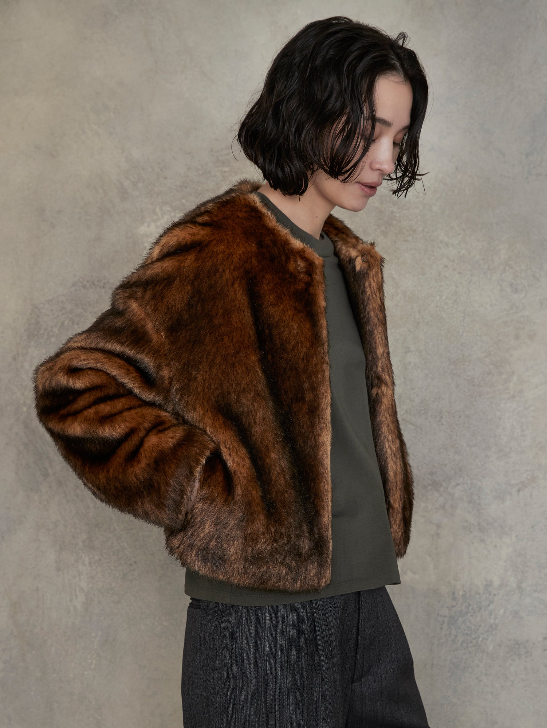 ミンクファーショートコート/TBEA-062