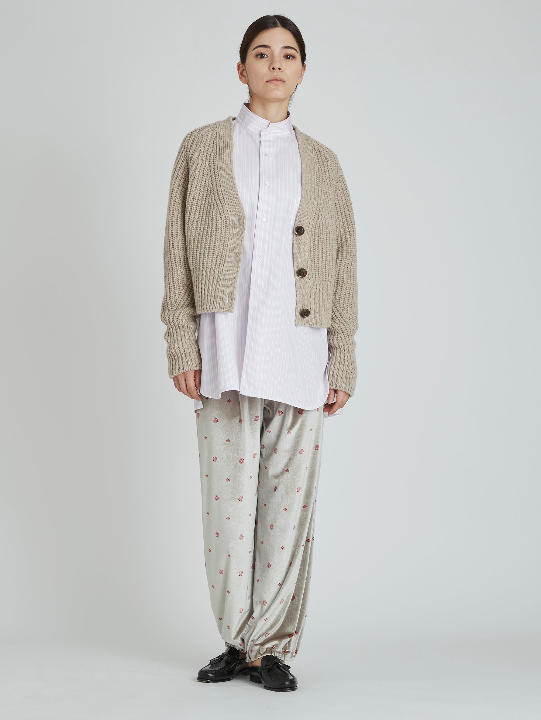 美品 ティッカ 日本製 ウール Vネック ロングニットカーディガン 茶色ブラウン カーディガン Vネックニットカーディガン レディース : ZOZOTOWN